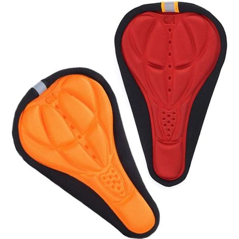 2pcs Silicone Coussin De Selle Pour Vélo, Housse Selle Vélo Confortable Confort 3d, Confort Doux Coussin Creux Protection, Gel Silicone Super Respirant Housse Gel Selle Pour Hommes Et Femmes,