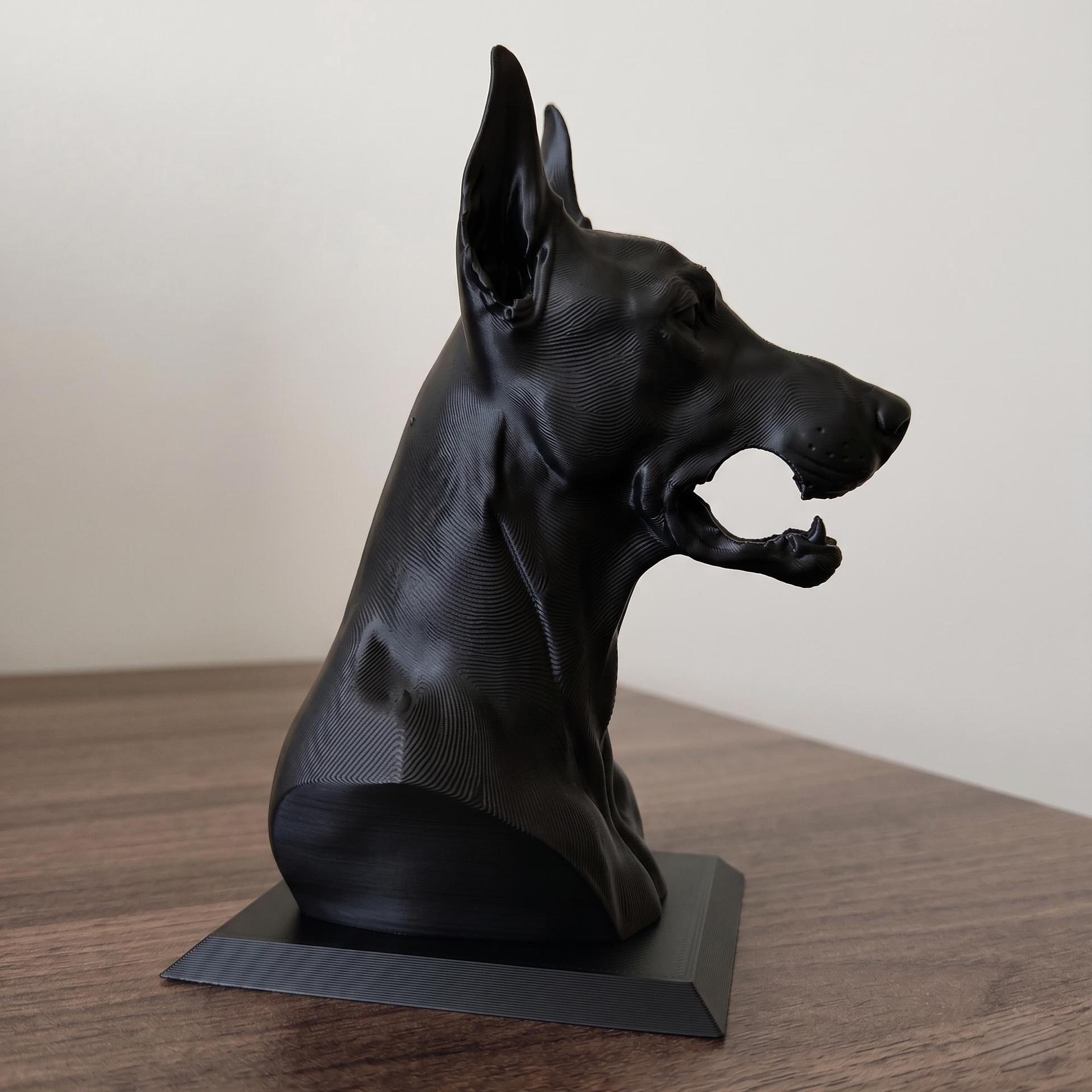 Neuer, Kreativer, 3d-gedruckter Stiftehalter In Form Eines Dobermanns, Realistische Aufbewahrungsbox Für Hunde-stifte, Personalisierte Schreibtischdekoration.