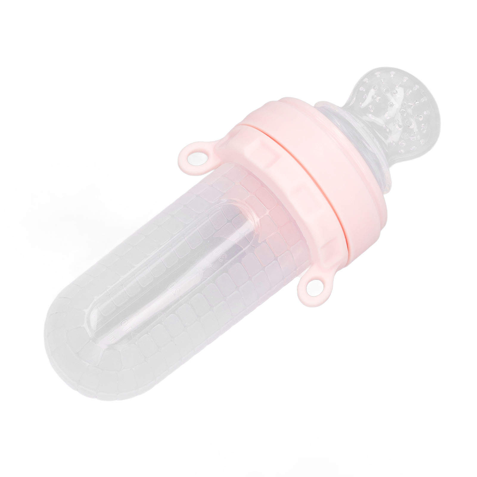 Weicher Silikonlöffel In Niedlicher Form, Ideal Zum Auspressen Von Obst Und Gemüse, Rosa.