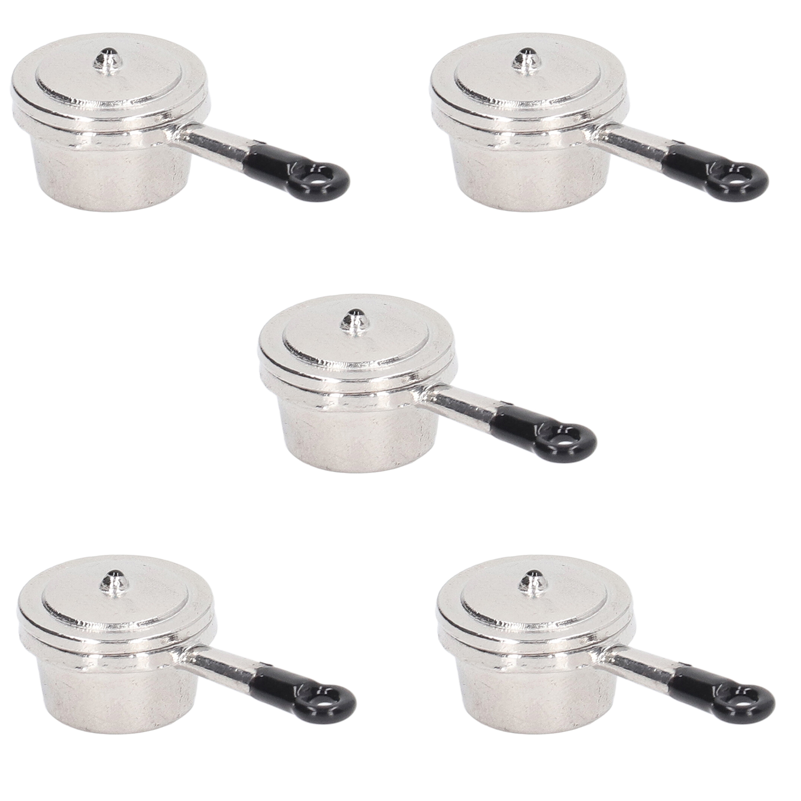 Set Aus 5 Miniatur-suppentöpfen, Spielzeugküchen-imitat, Küchenutensilien Für Puppenhäuser Im Maßstab 1:12.