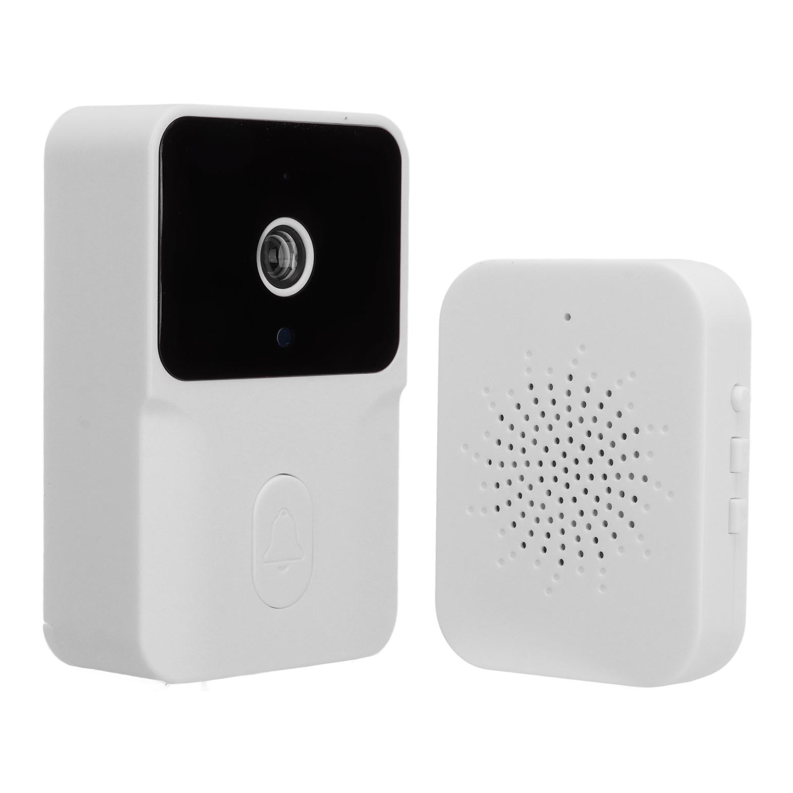 Kabellose Video-türklingel Mit Wi-fi, Hd-nachtsicht Und Batteriebetrieb, Kompatibel Mit Tuya White.