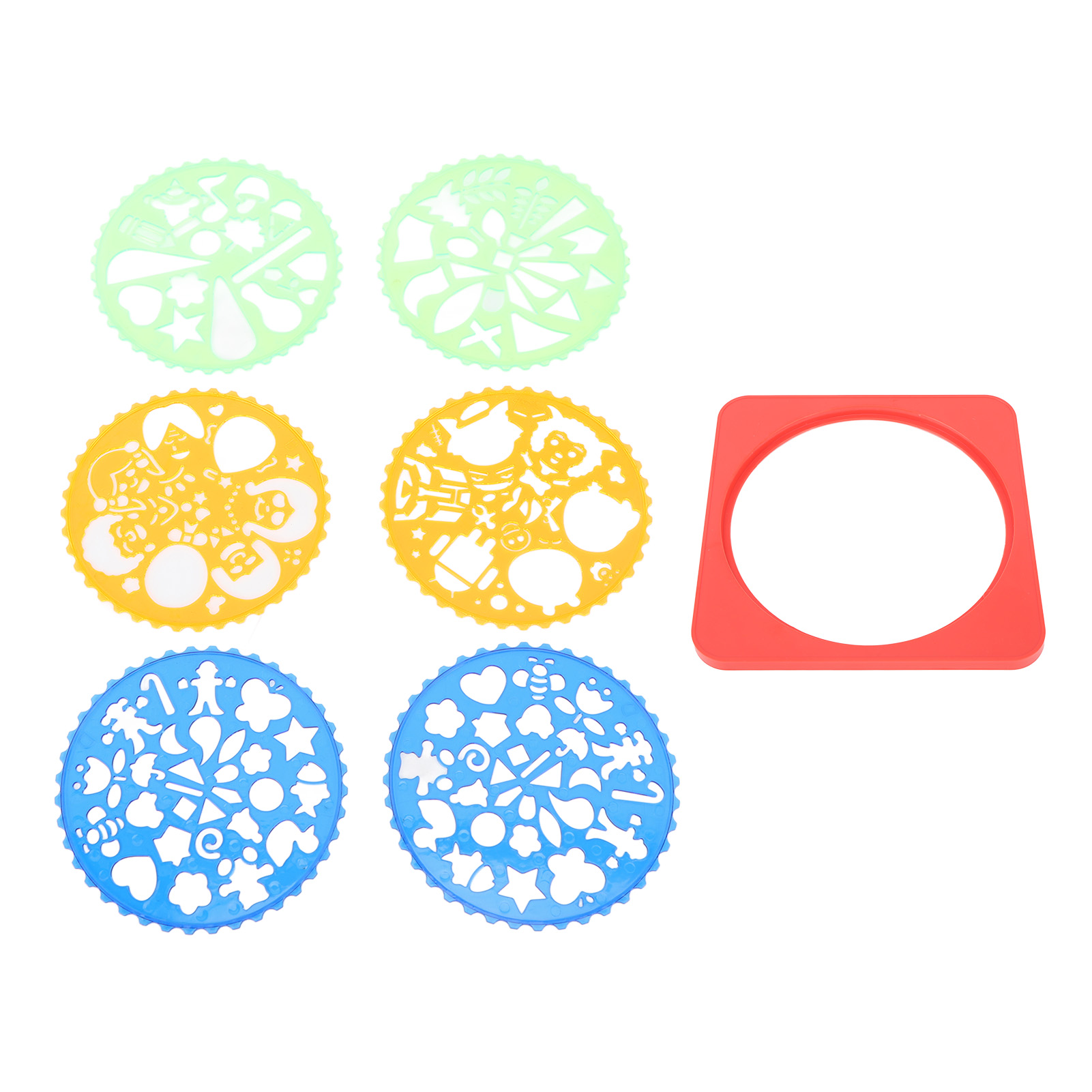 Set Aus Kreisförmigen Spiralschablonen, Hohl, Universell, Tragbar, Zum Lernen Und Malen.