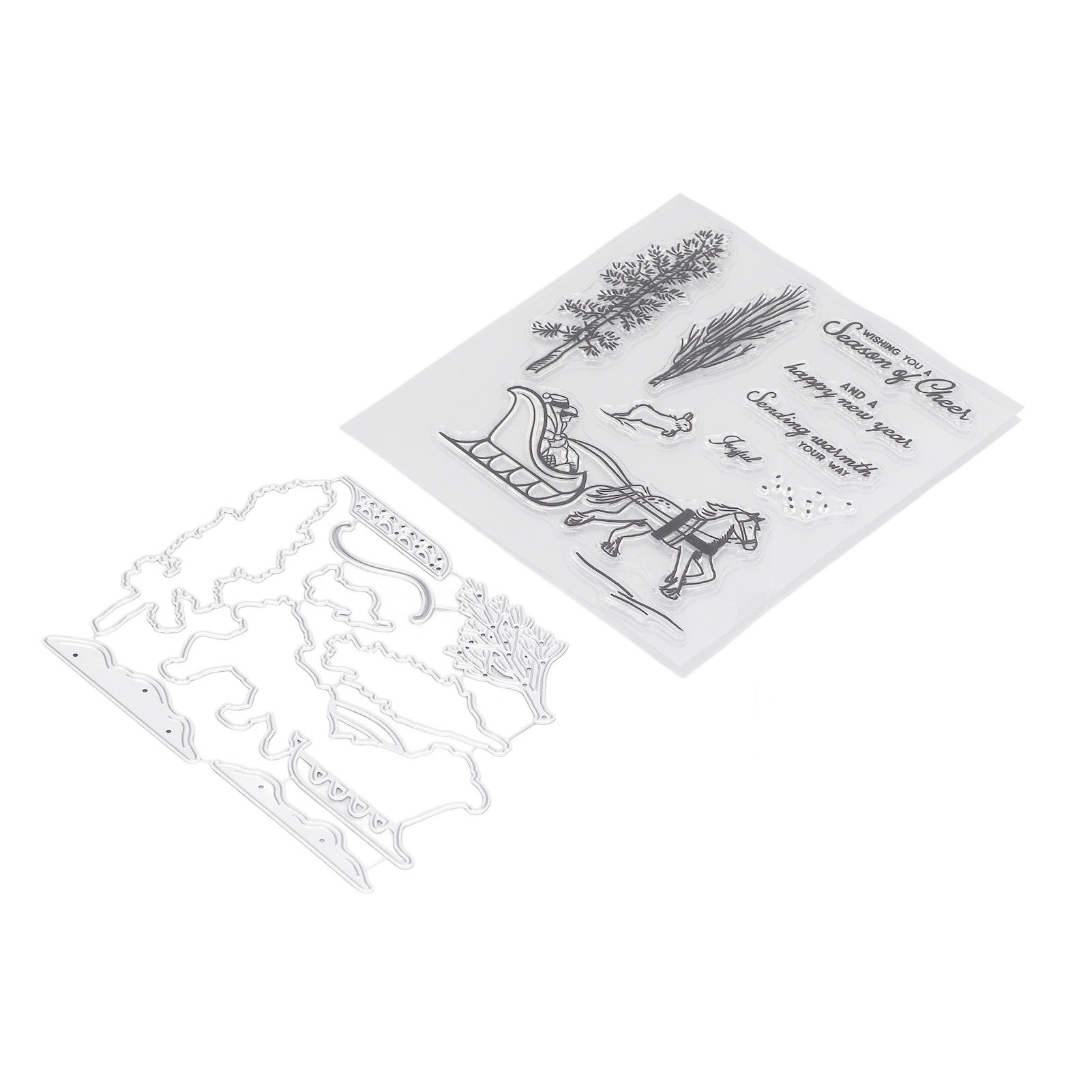 Set Aus Stempeln Und Stanzformen Für Die Kartenherstellung, Metallstanzformen, Transparente Silikonstempel, Künstlerbedarf Für Diy-scrapbooking-bastelarbeiten.