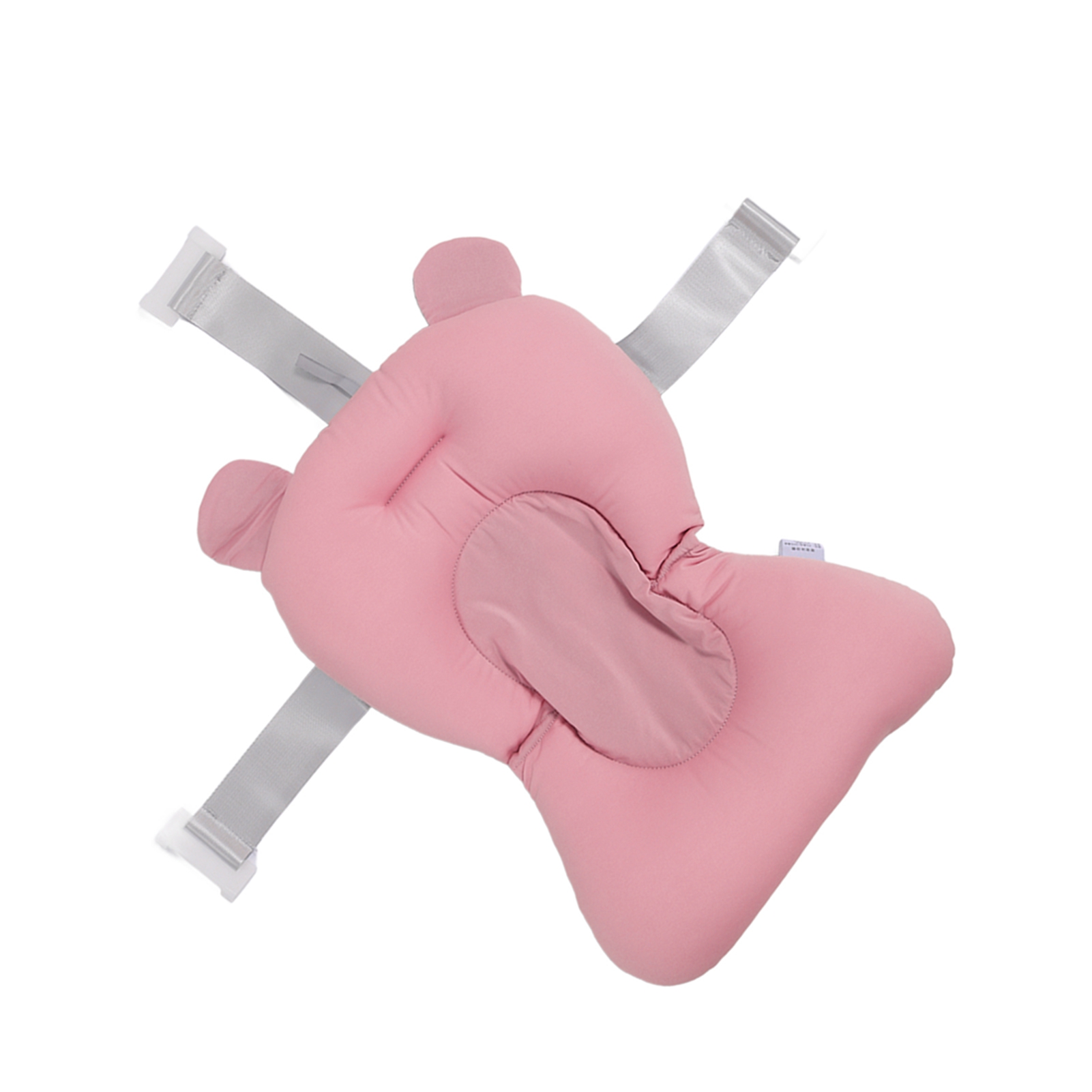 Weiches Babybadekissen, Flauschig, Atmungsaktiv, Verstellbar, Schwimmende Badematte Für Neugeborene, Rosa Bärenform.