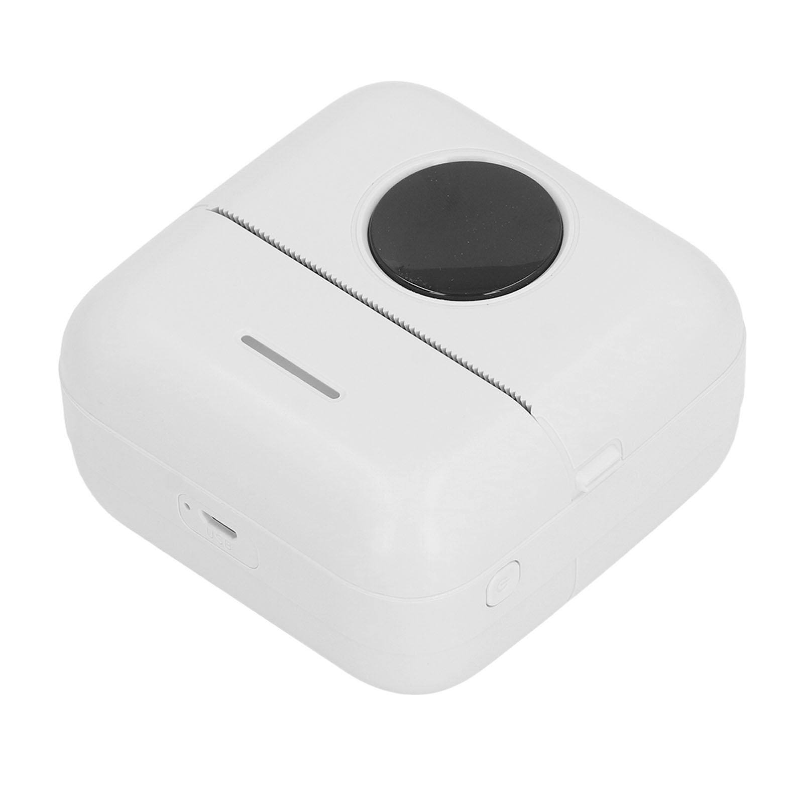 Kabelloser Bluetooth-thermodrucker Im Taschenformat, Smart, Mini, Tragbar, Für Etiketten, Aufkleber, Quittungen, Notizen, Tintenloser Druck, Weiß.