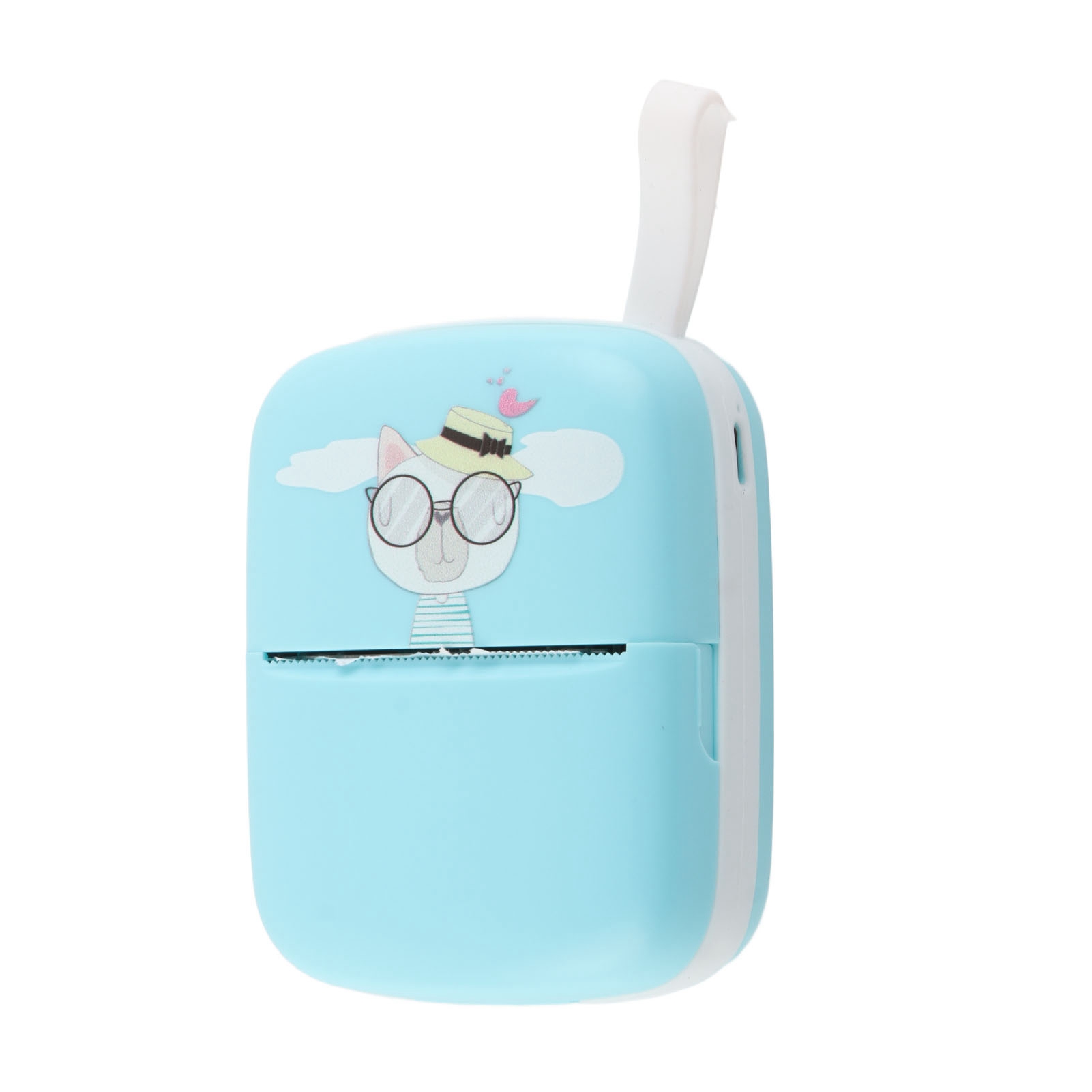 Mini-taschen-thermodrucker (hd, Bluetooth, Tintenlos) Für Studenten, Blau.