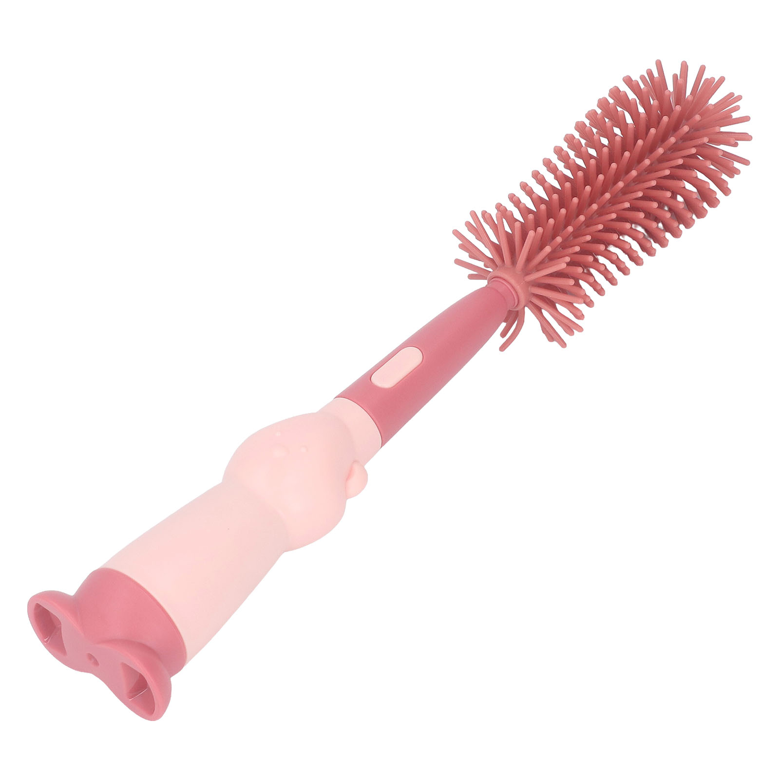 3-in-1 Silikonbürsten-set Für Babyflaschen, Bpa-frei, Saugerreiniger, Flaschenbürste, Rot