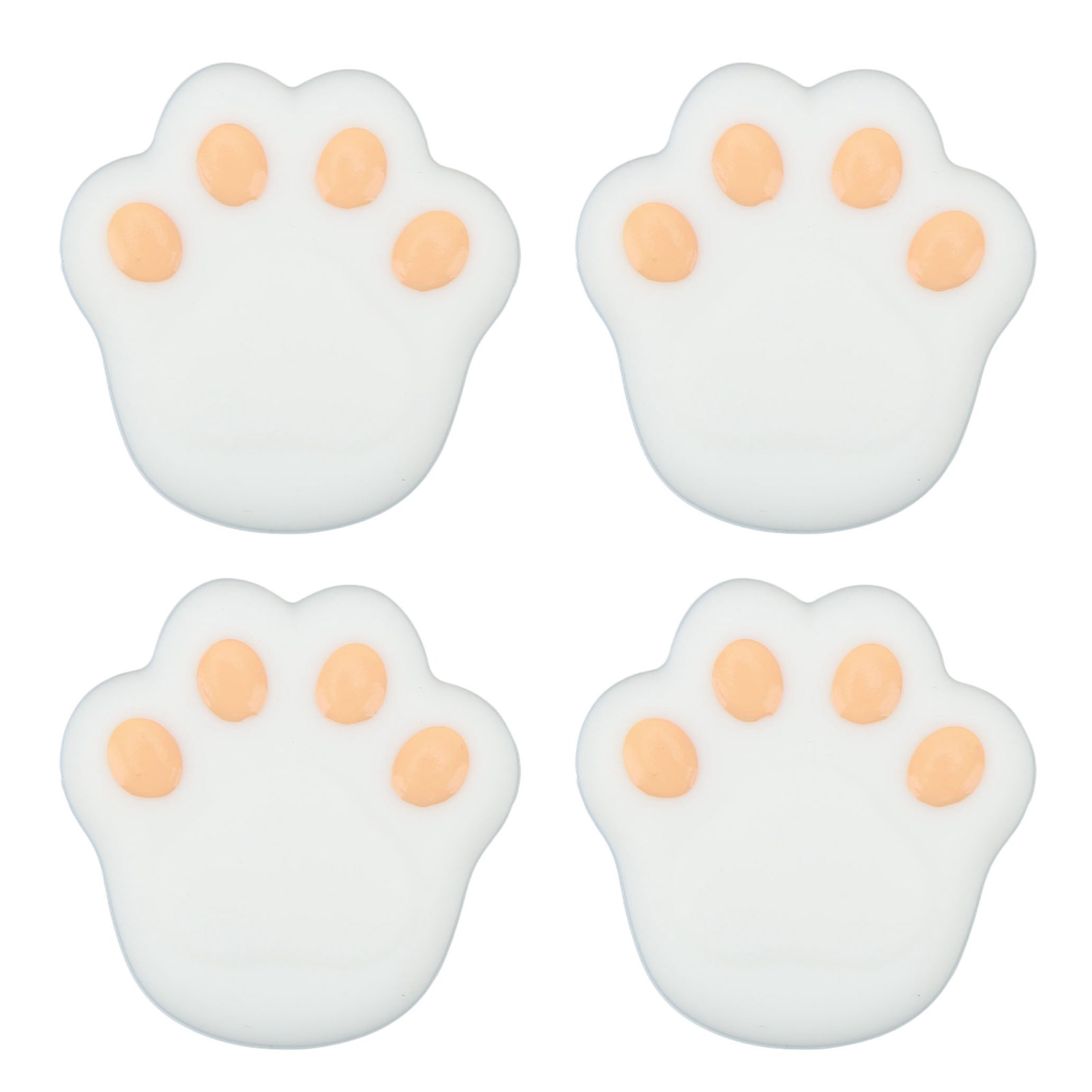 Set Mit 12 Flexiblen Silikon-eckenschützern In Form Von Katzenpfoten, 3,8 X 3,8 X 1,9 Cm, Für Möbel, Reinweiß.