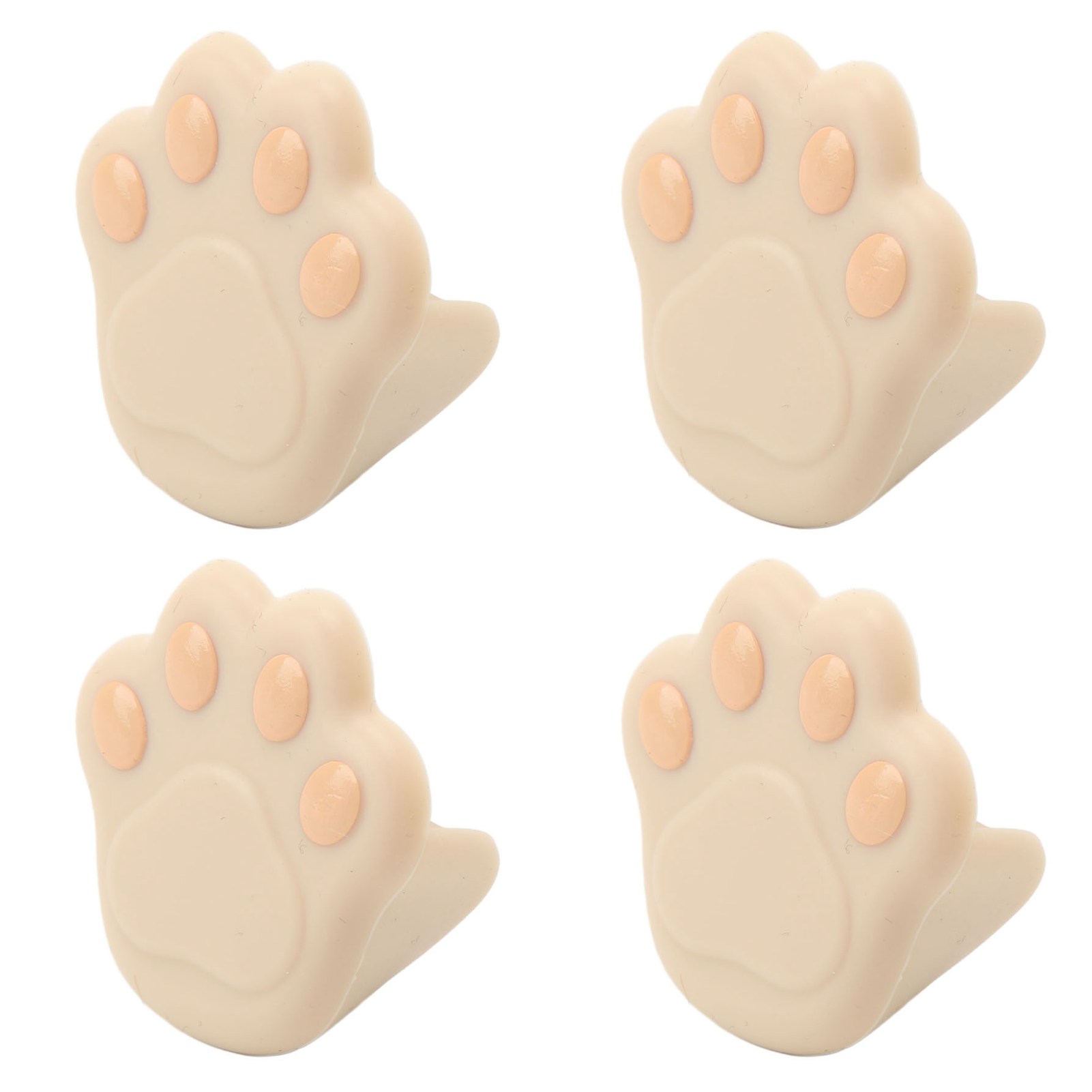 Set Mit 12 Flexiblen Silikon-eckenschützern In Form Einer Katzenpfote, 3,8 X 3,8 X 1,9 Cm, Für Möbel, Aprikosenfarben.
