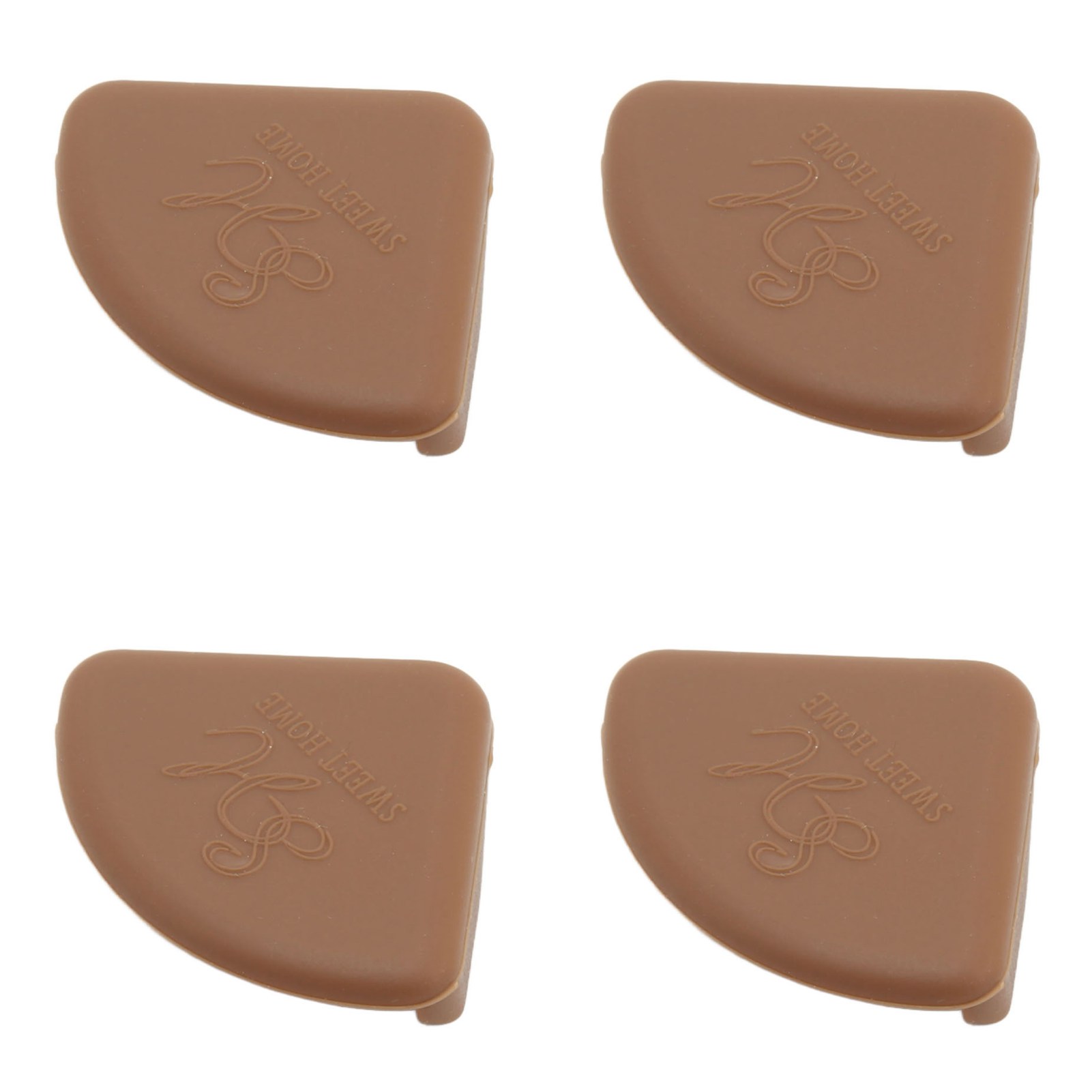 Set Mit 30 Weichen, Dünnen Und Sicheren Silikon-kantenschonern Für Möbel, Ideal Für Kinder Und Babys, In Braun.