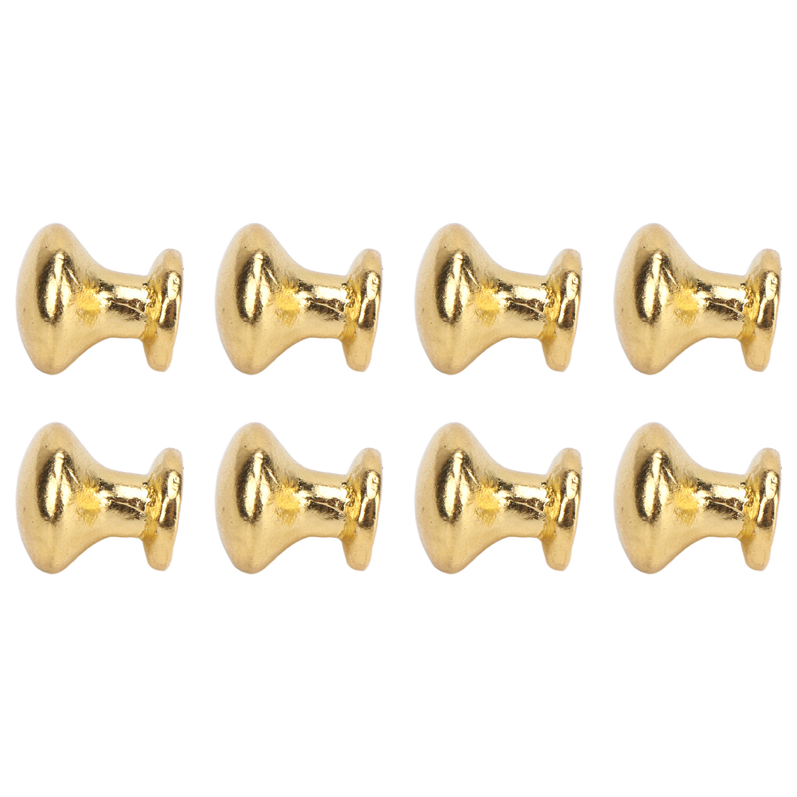 Set Aus 8 Miniatur-türknöpfen Mit Runden Köpfen, Maßstab 1:12, Schlichtes Design, Aus Metall, Für Puppenhäuser, In Goldfarbe.