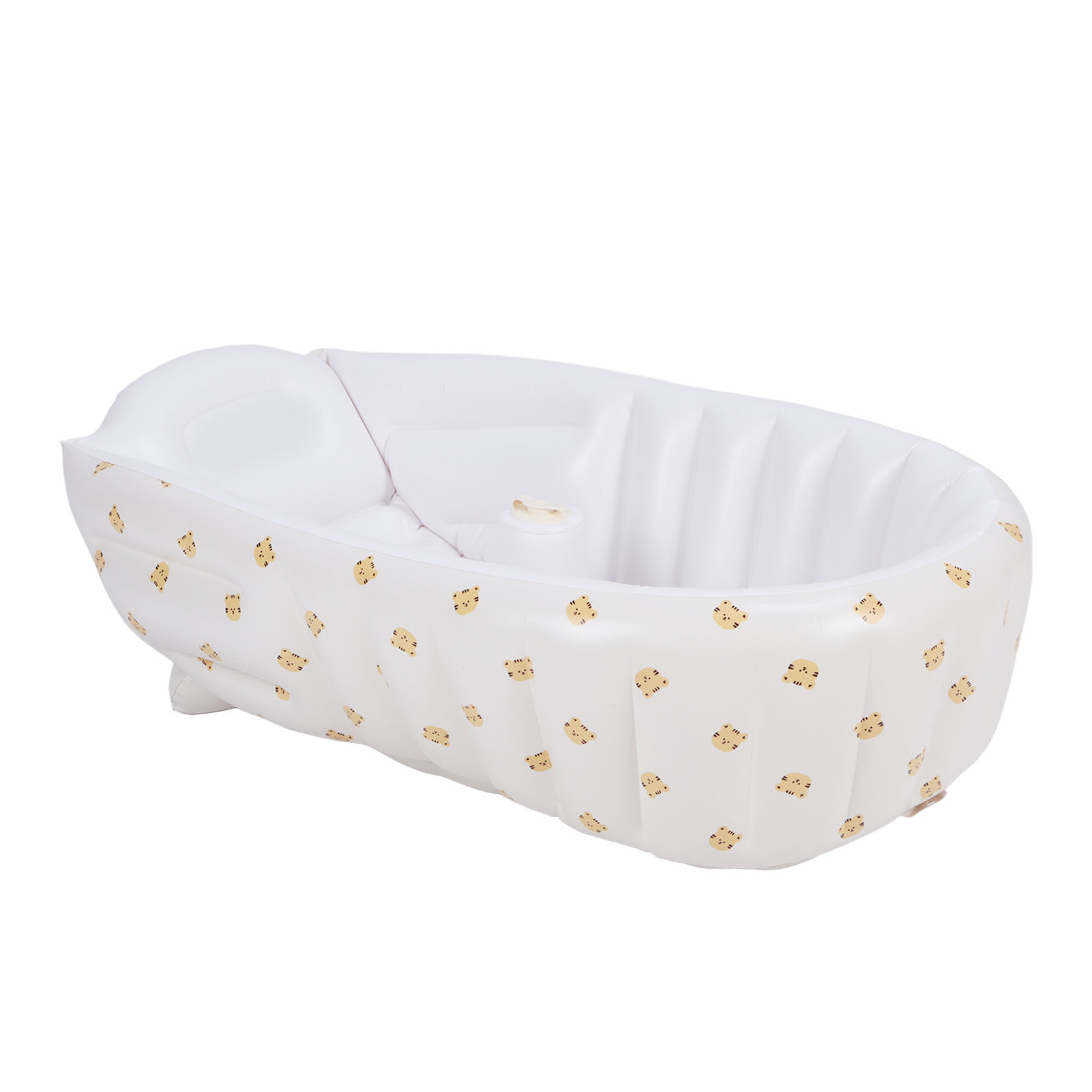 Aufblasbare Babybadewanne, Faltbare Badewanne Für Neugeborene Und Kleinkinder, Tragbarer Babybadesitz Mit Eingebauter Luftpumpe Typ B.