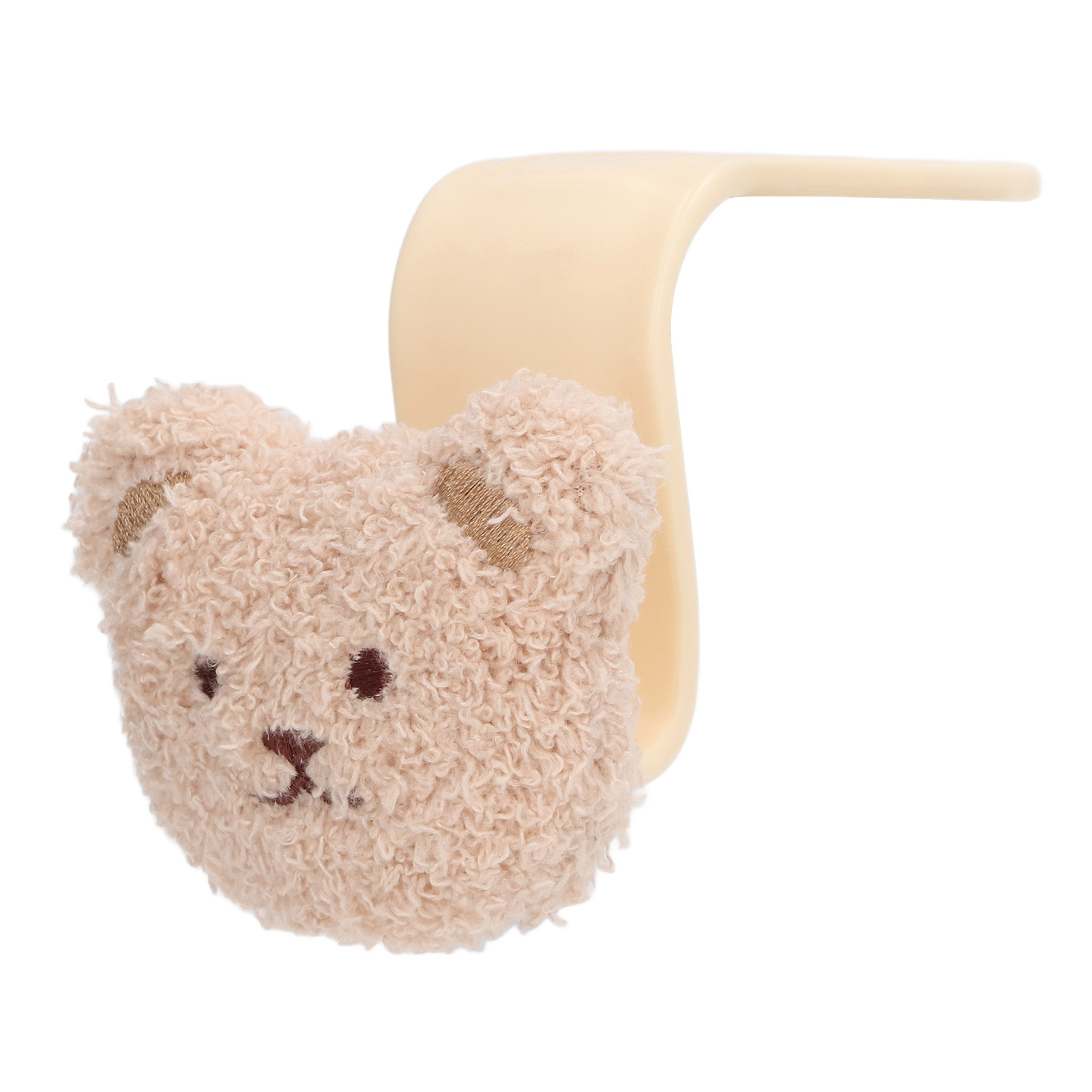 Tragbarer Haken Für Die Kopfstütze Von Autositzen, Verziert Mit Einem Niedlichen Teddybären. Ideal Zum Aufhängen Von Babyflaschen, Lätzchen Und Anderem Babyzubehör. Farbe: Khaki.