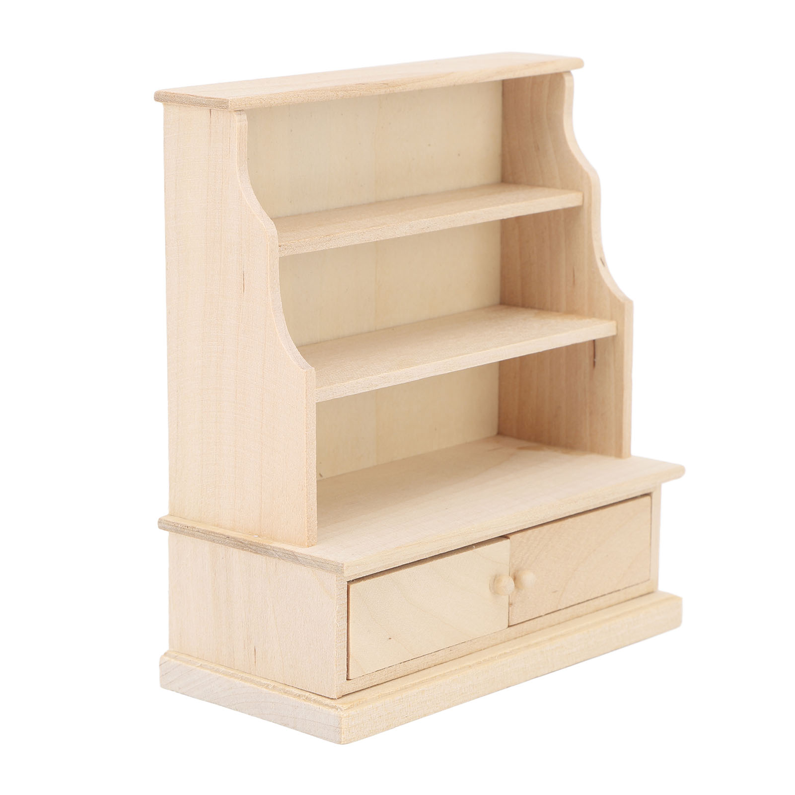 Puppenhaus-bücherregal Im Maßstab 1:12, Miniatur-holzdekoration, Stabiles Bücherregal Für Kinderzimmer/spielzimmer.