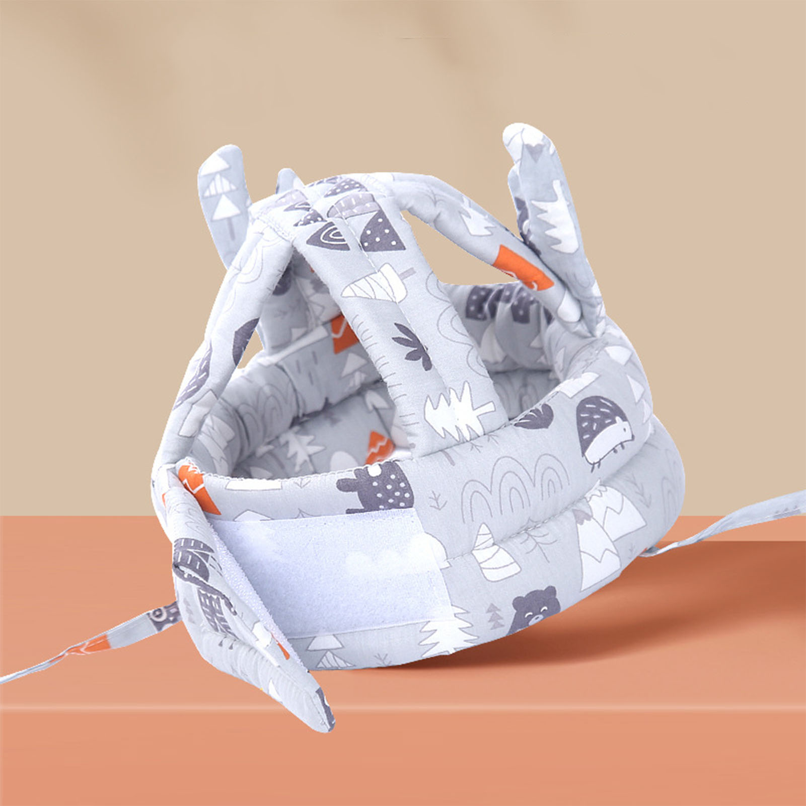 Kinderschutzhelm, Bequem, Weich, Atmungsaktiv Und Leicht, Für Kinder Im Alter Von 5 Bis 24 Monaten, Grau.