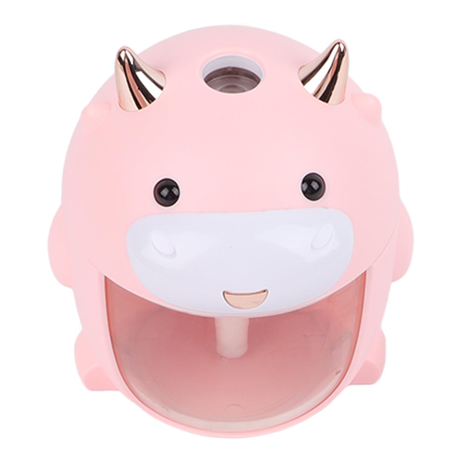 Mini-luftbefeuchter (1 A) Mit Niedlichem Stier-design, Aromatherapie-diffusor Für Auto Und Tisch Mit Nachtlichtfunktion, 5-v-luftbefeuchter