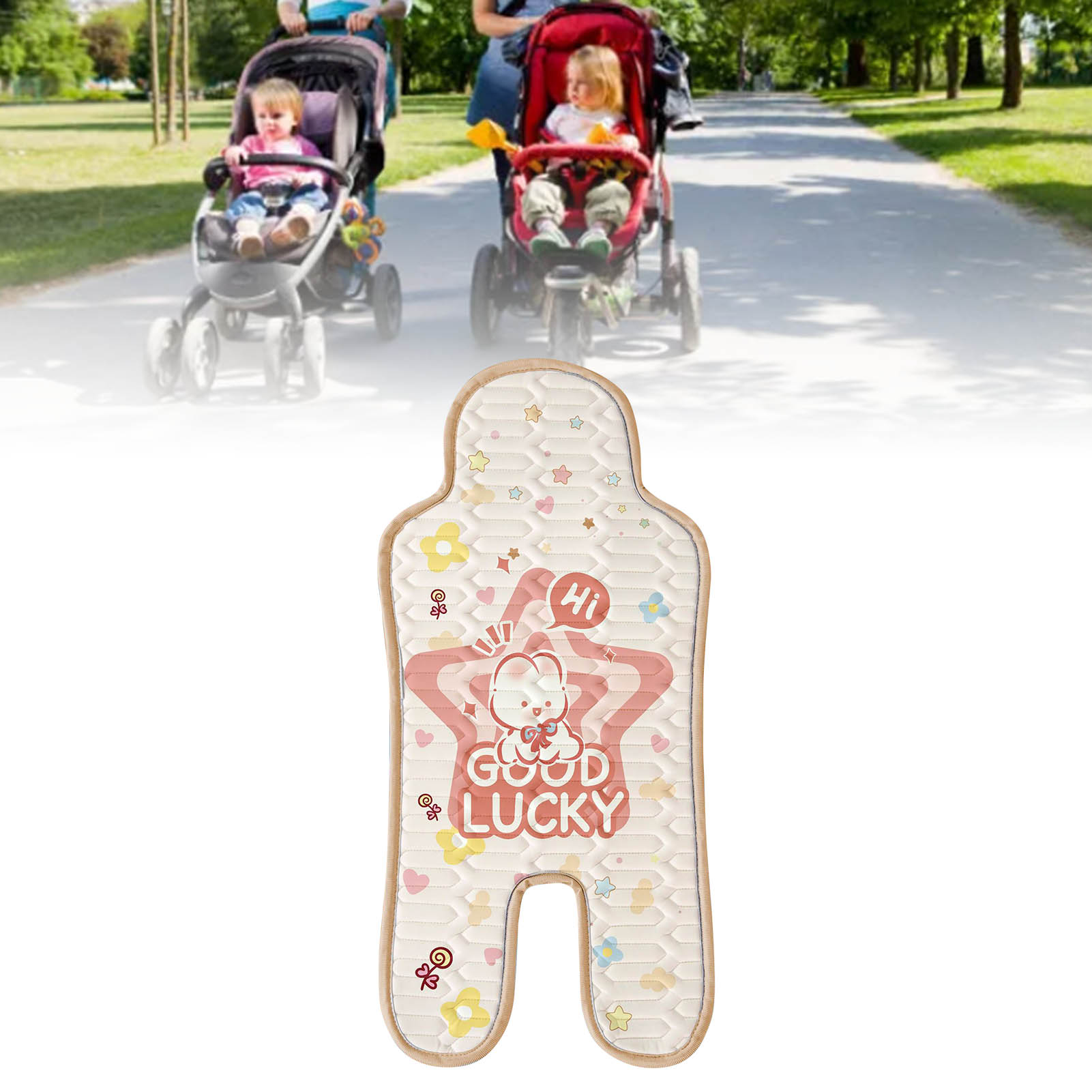 Baby-auto-kühlmatte Mit Cartoon-print, Universell, Atmungsaktiv, Geeignet Für Den Sommer, Typ 4.