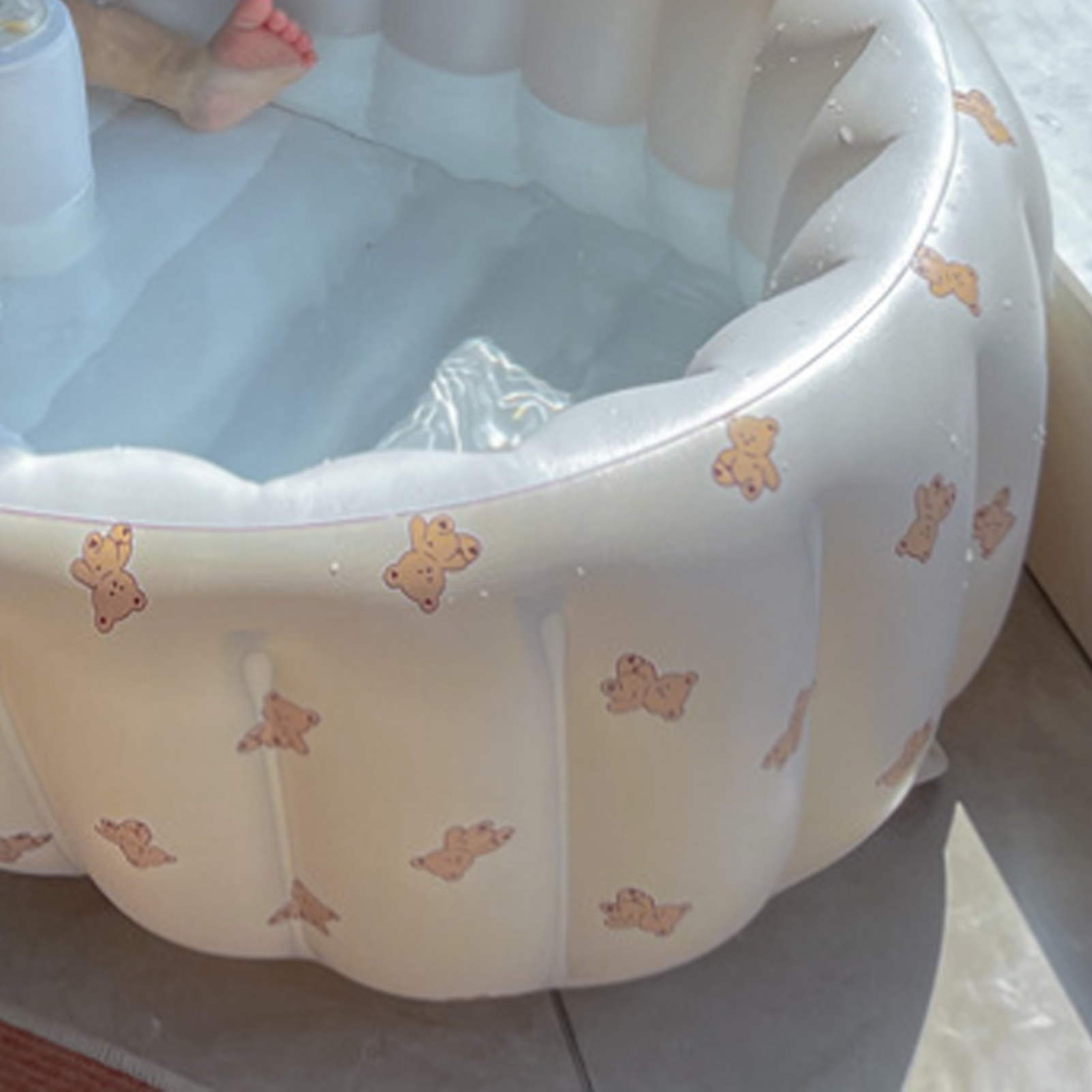 Aufblasbare Babybadewanne Im Cartoon-design, Rutschfest, Aus Dickem Pvc, Badewanne In Waschbeckenform Für Kinder.