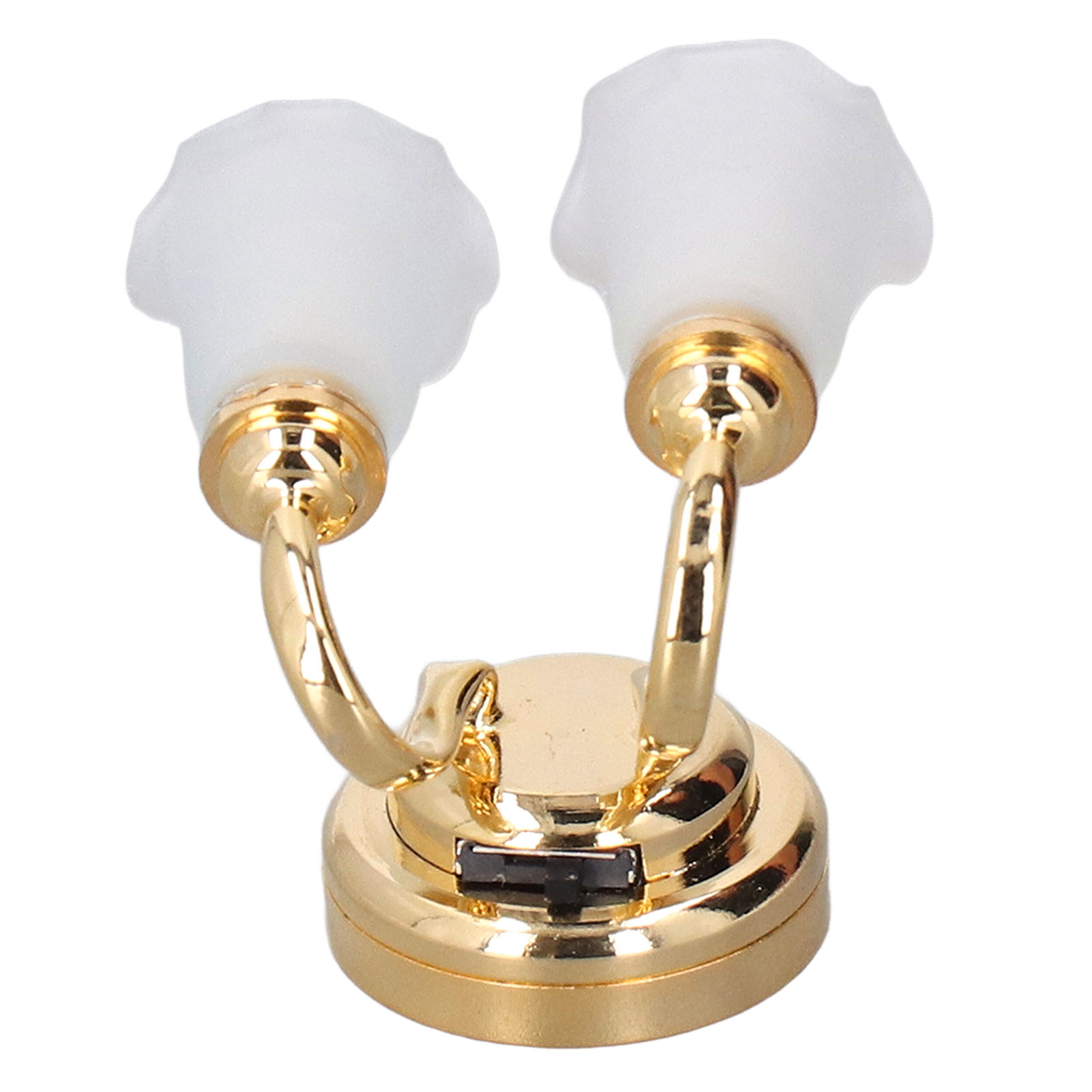 Tulpenförmige Puppenhaus-tischlampe, Batteriebetrieben, Robuste Miniaturlampe Aus Metall Und Kunststoff Für Puppenhäuser Im Maßstab 1:12.