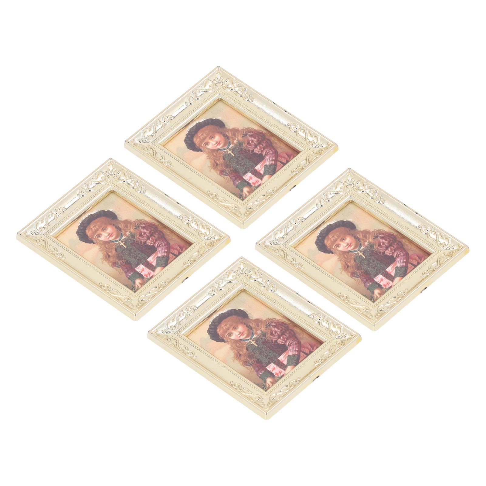 Set Mit 4 Miniatur-ölgemälderahmen Für Puppenhäuser, Maßstab 1:12, Puppenhauszubehör, Typ A