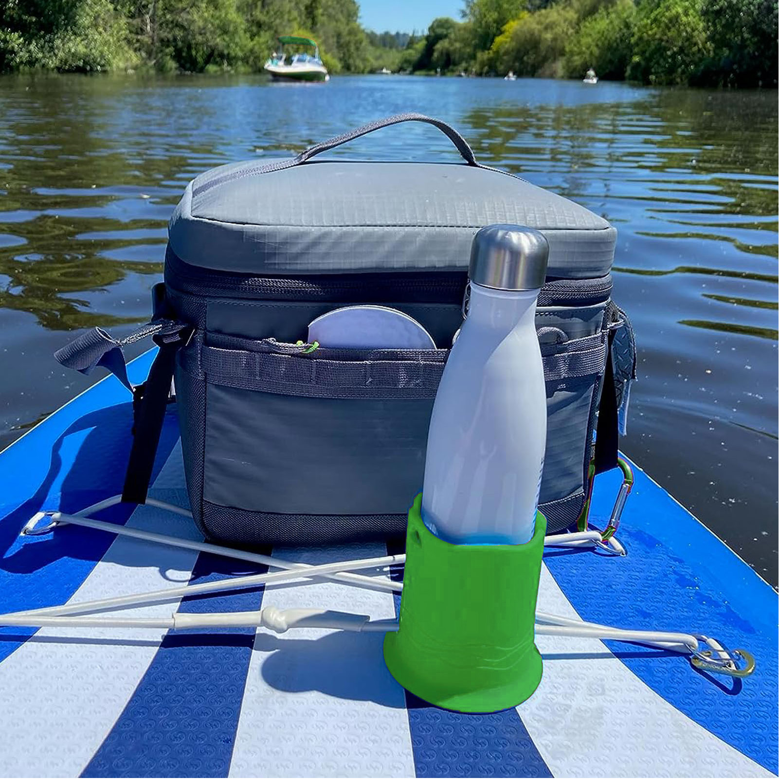 Getränkehalter Für Kajaks, Sichere Befestigung, Verhindert Verschütten, Becherhalter Für Stand-up-paddleboards, Flaschenhalter, Grün.