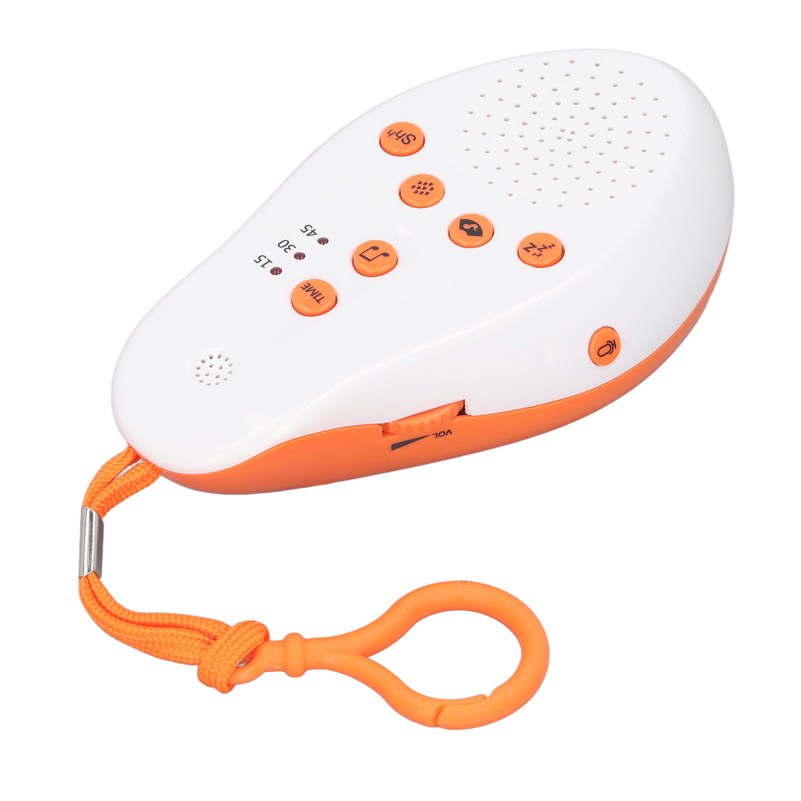 Weißrauschgerät Für Babys Mit Sanftem Nachtlicht, 3 Timer-einstellungen, Sprachsteuerung, Geräuschmaschine Zur Förderung Des Schlafs, Orange.