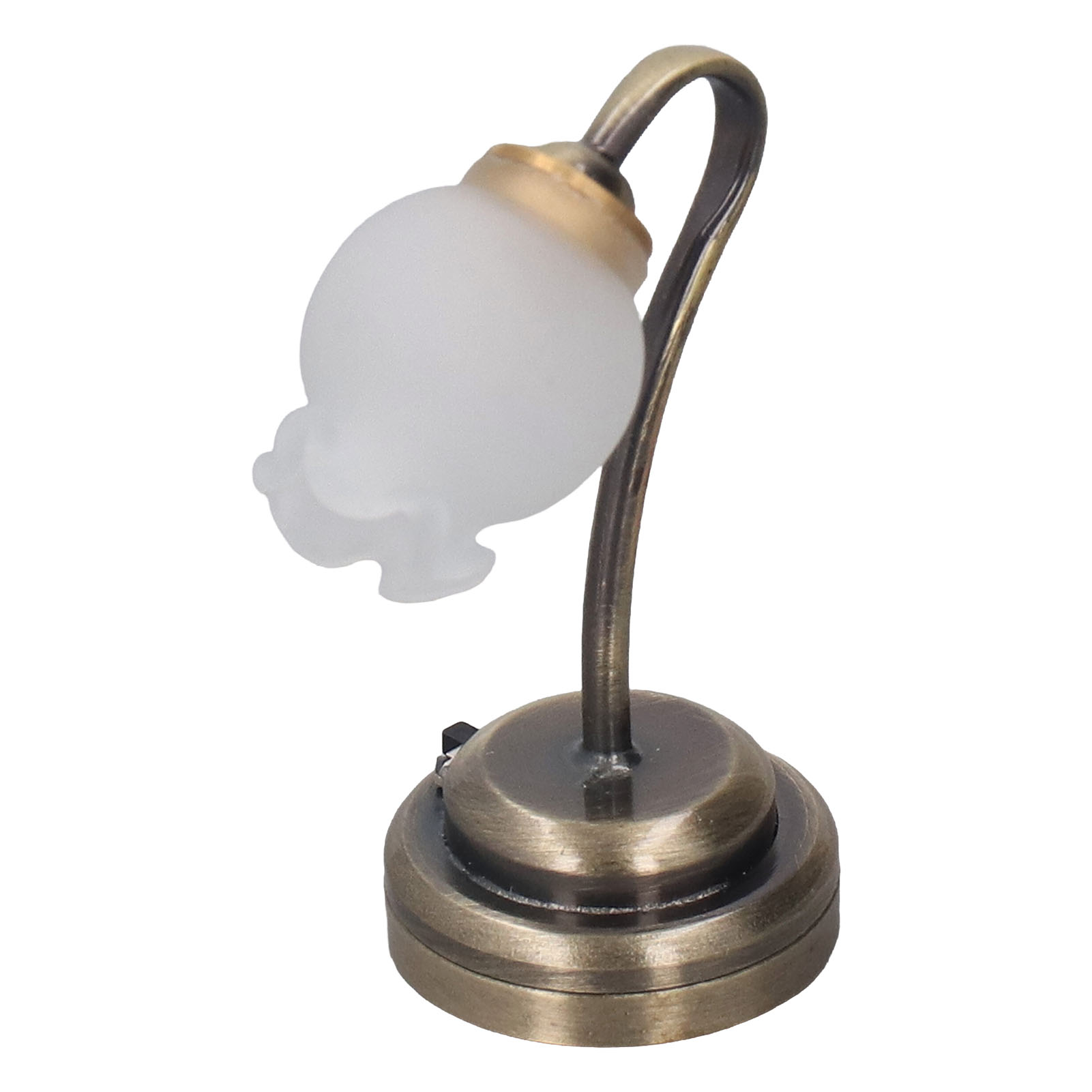 Miniatur-tischlampe In Tulpenform, Maßstab 1:12, Mit Led-licht, Realistisches Modell Im Europäischen Stil, Ideal Für Fotos.