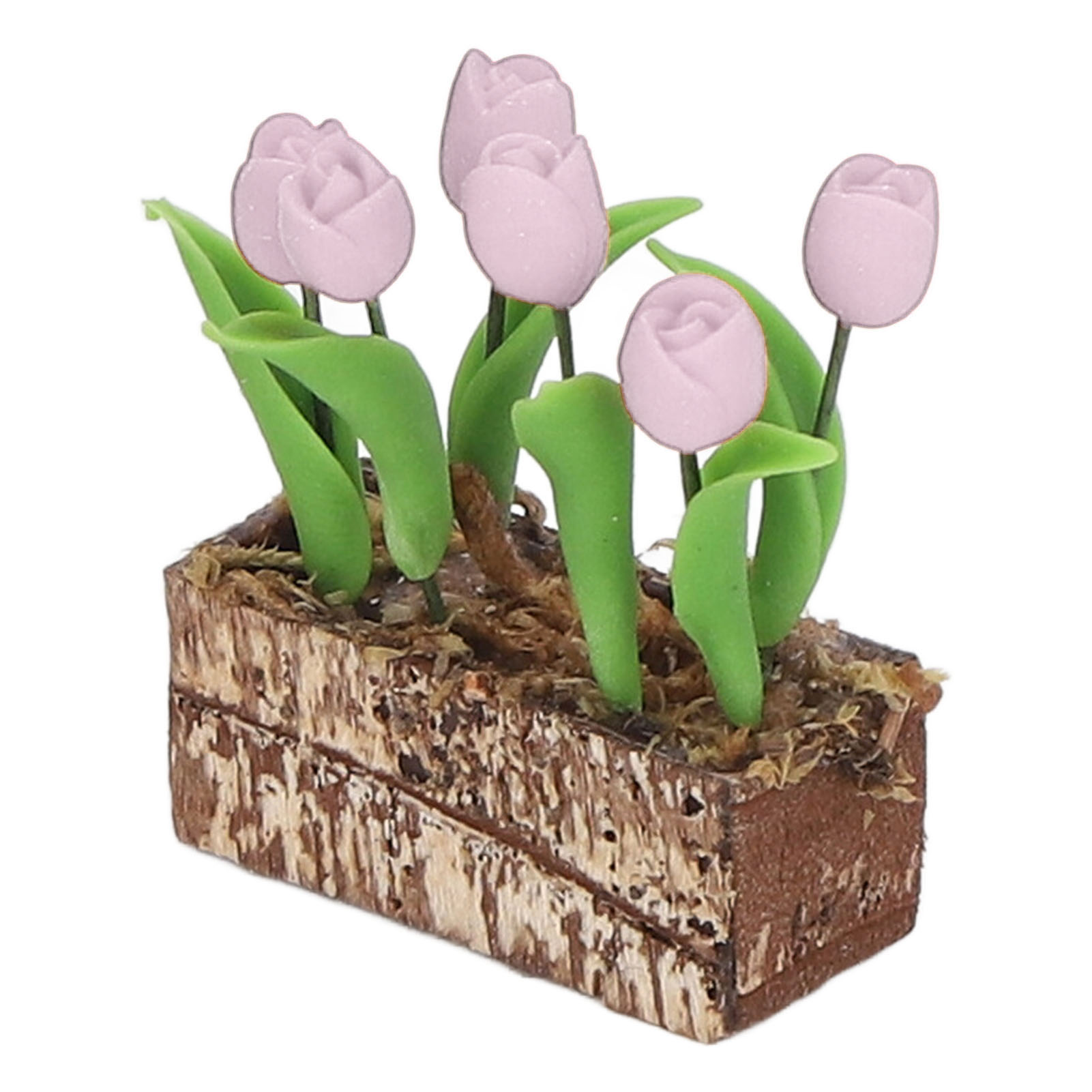 Künstliche Tulpen, Blumenschmuck, Gartendekoration Für Puppenhäuser Im Maßstab 1:12, Nachbildung, Miniaturzubehör, Rose.