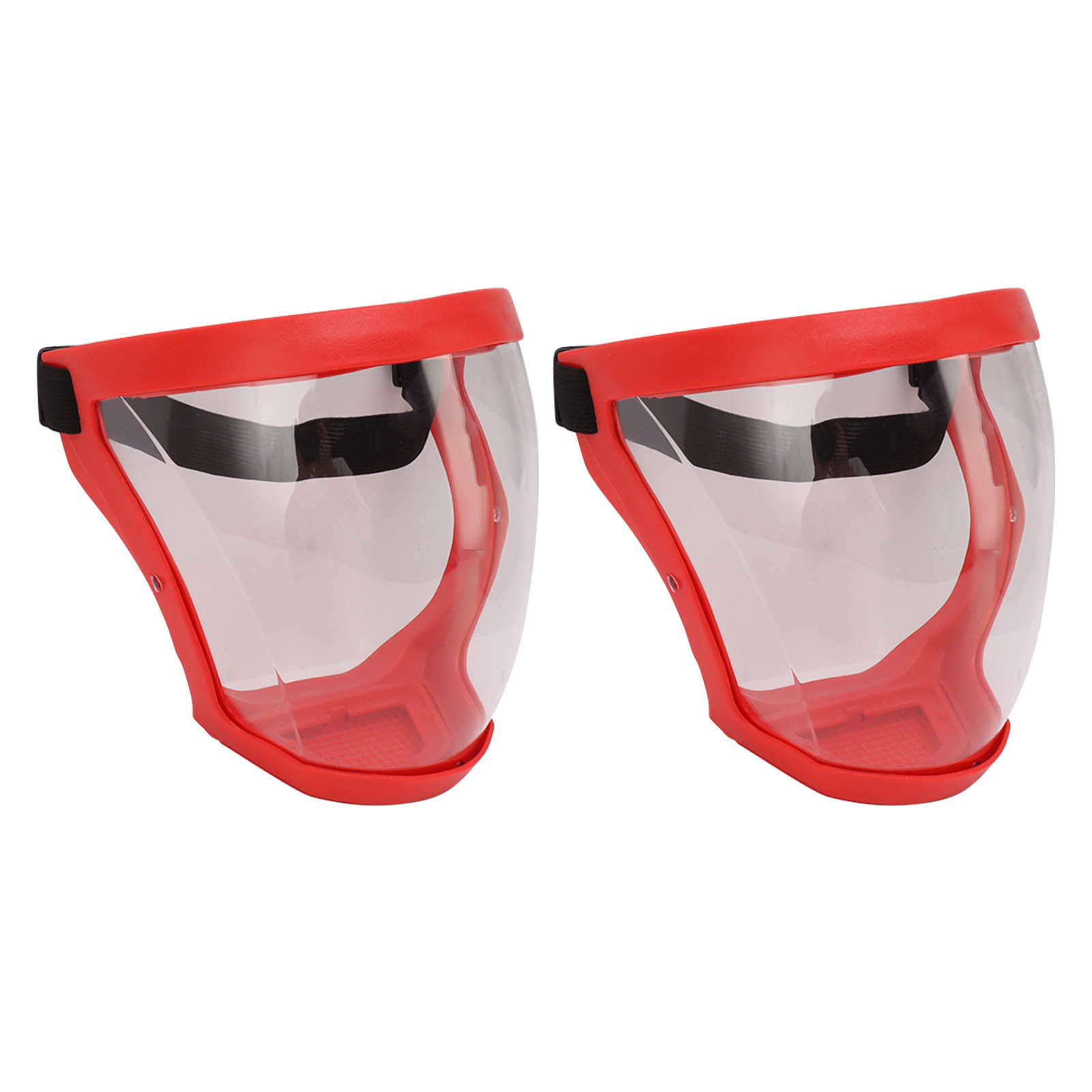 Schutzmasken Für Das Gesicht, Staubdicht, Mit Sicherheitsgummi, Wiederverwendbar, Mit Baumwollfilter, Transparent, Für Erwachsene, Rot Und Weiß.