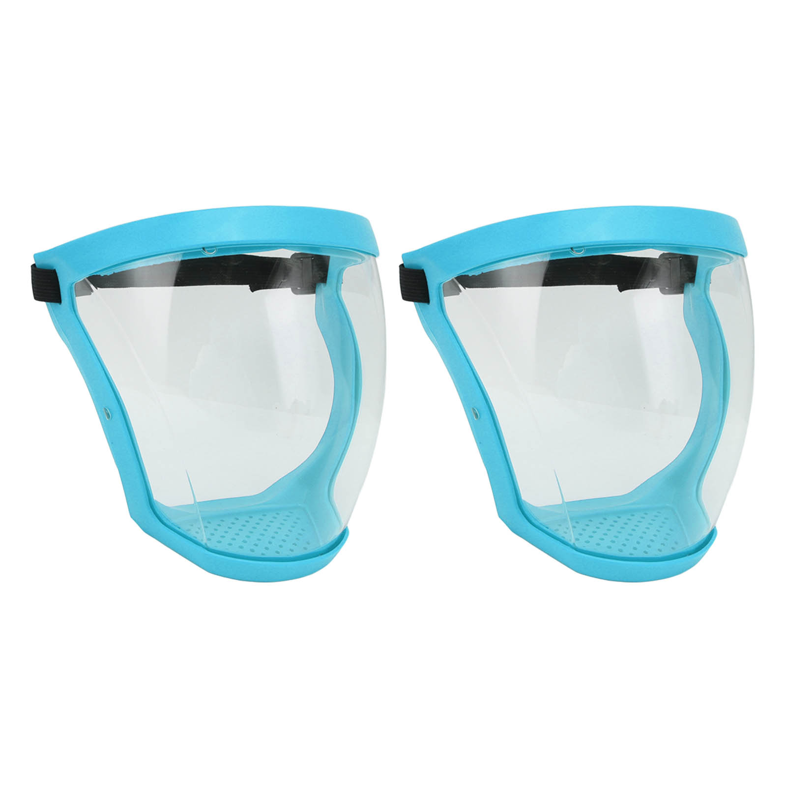 Wiederverwendbare, Staubdichte Gesichtsmasken Mit Elastischem Sicherheitsband Und Baumwollfilter, Transparent, Hellblau, Für Kinder.