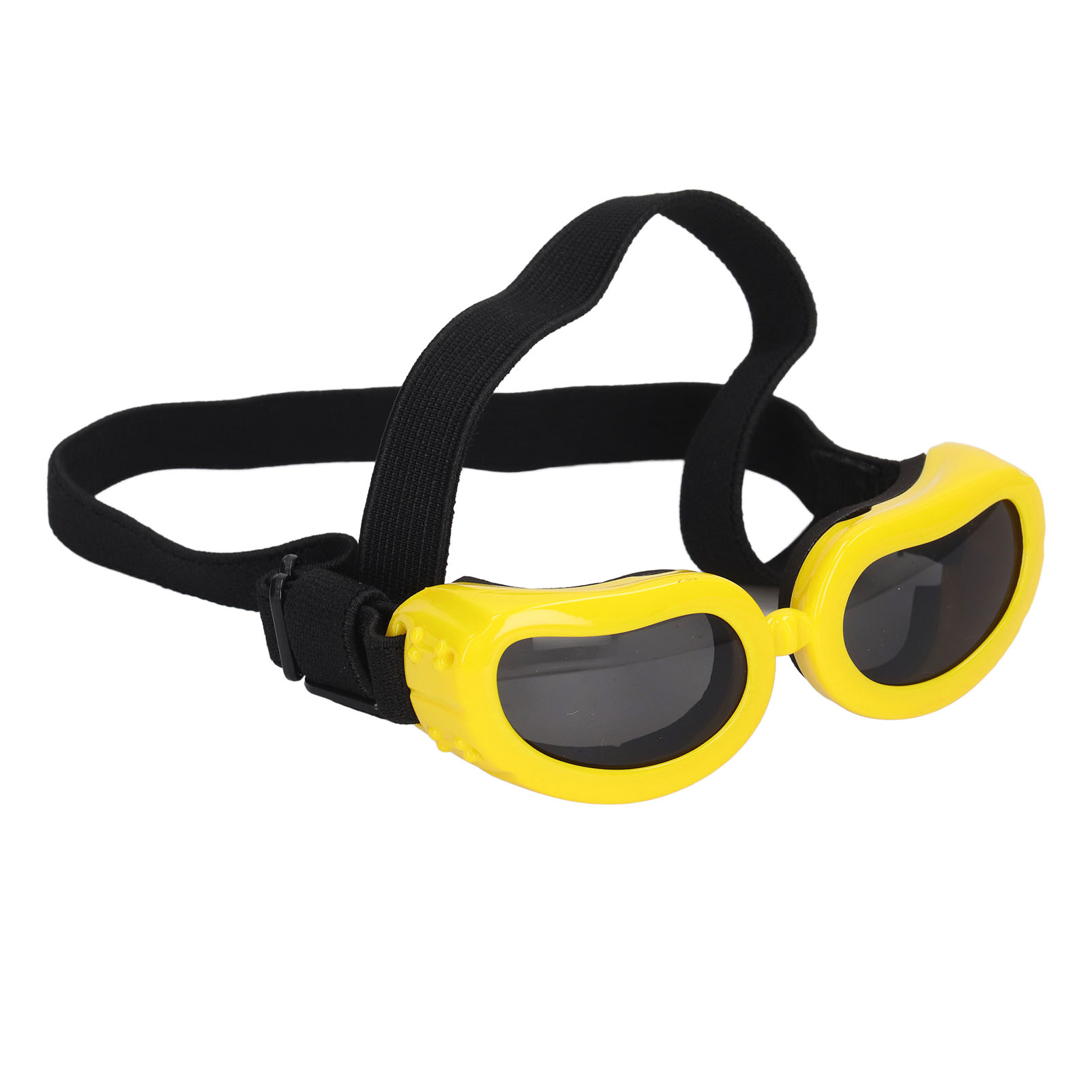 Schutzbrille Für Hunde Mit Uv-schutz, Verstellbaren Schultergurten, Winddicht, Weichem Rahmen, Gelb.