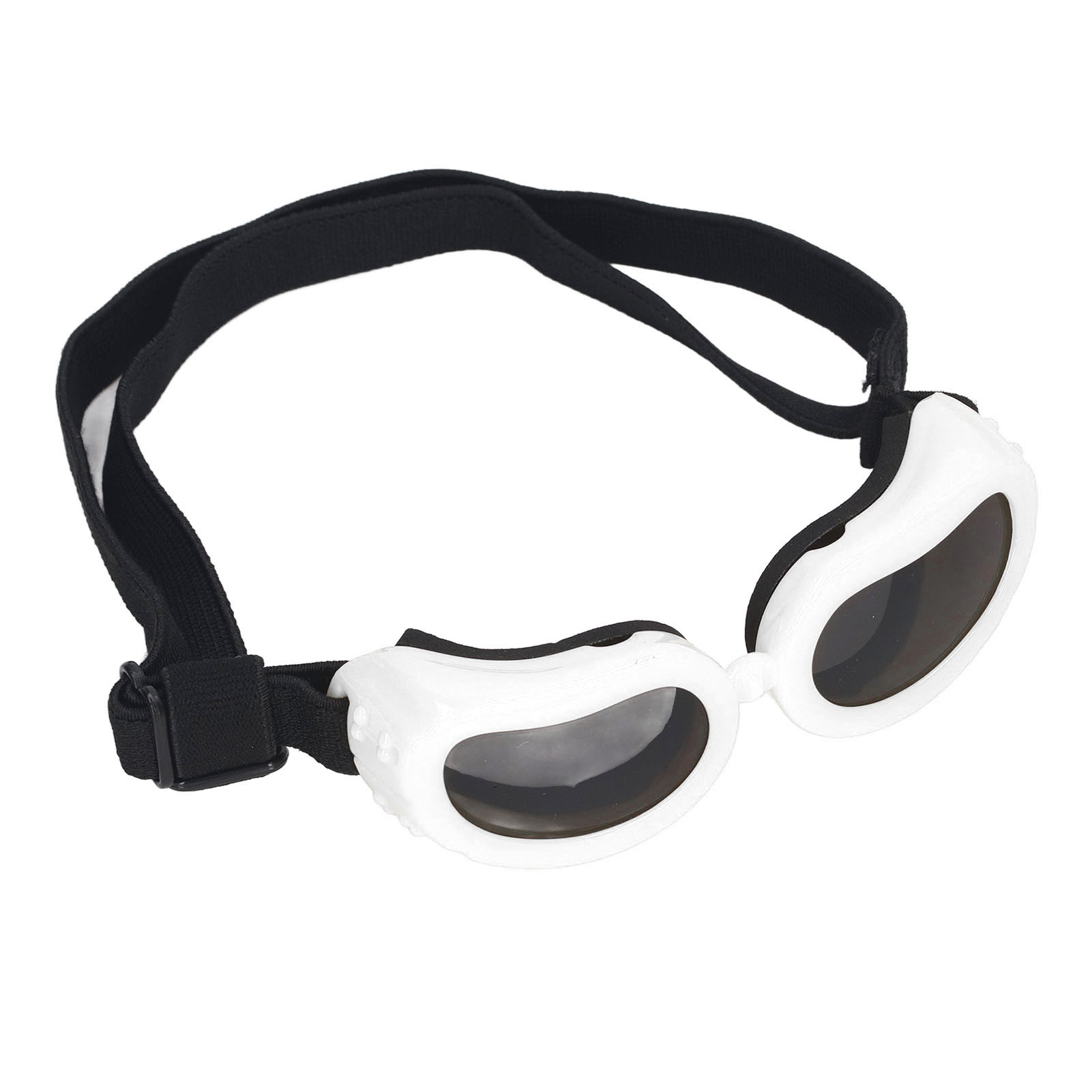 Schutzbrille Für Hunde Mit Uv-schutz, Verstellbaren Schultergurten, Winddicht, Weichem Rahmen, Weiß.