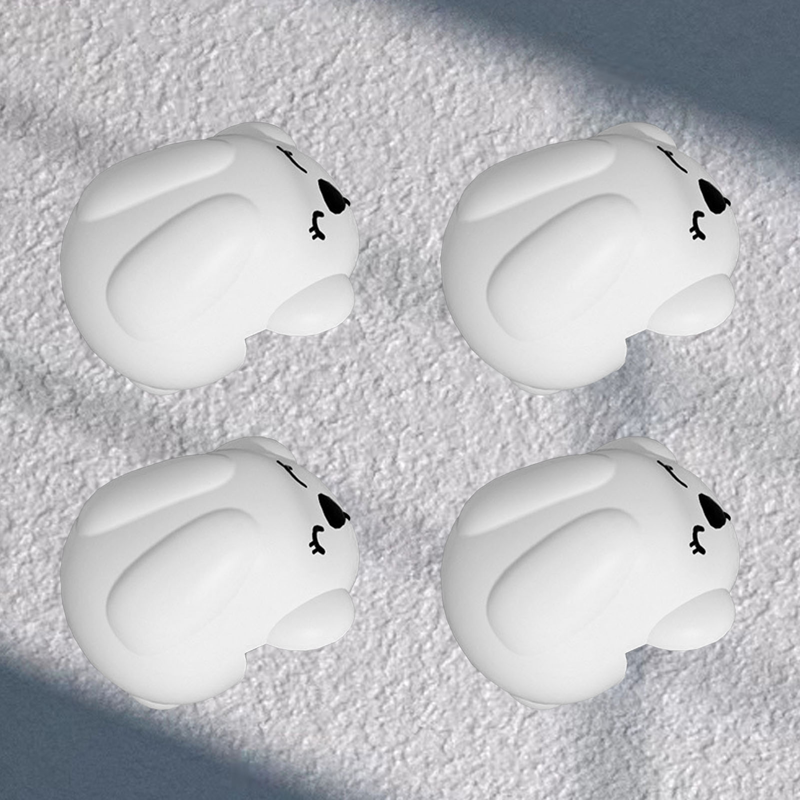 Set Mit 4 Eckenschützern, Sicherheitspuffern, Cartoon-design, Kindersicherheit, Möbeleckenschutz, Grauer Hase.