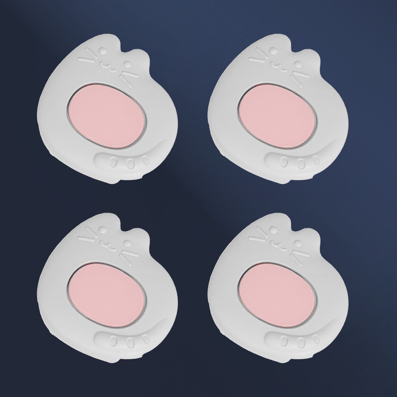 Eckenschützer, 4er-set, Mit Cartoon-motiv, Ideal Zum Schutz Von Möbelecken Vor Stößen Durch Babys. Katzenmotiv. Farbe: Grau (5 X 5 X 2 Cm)