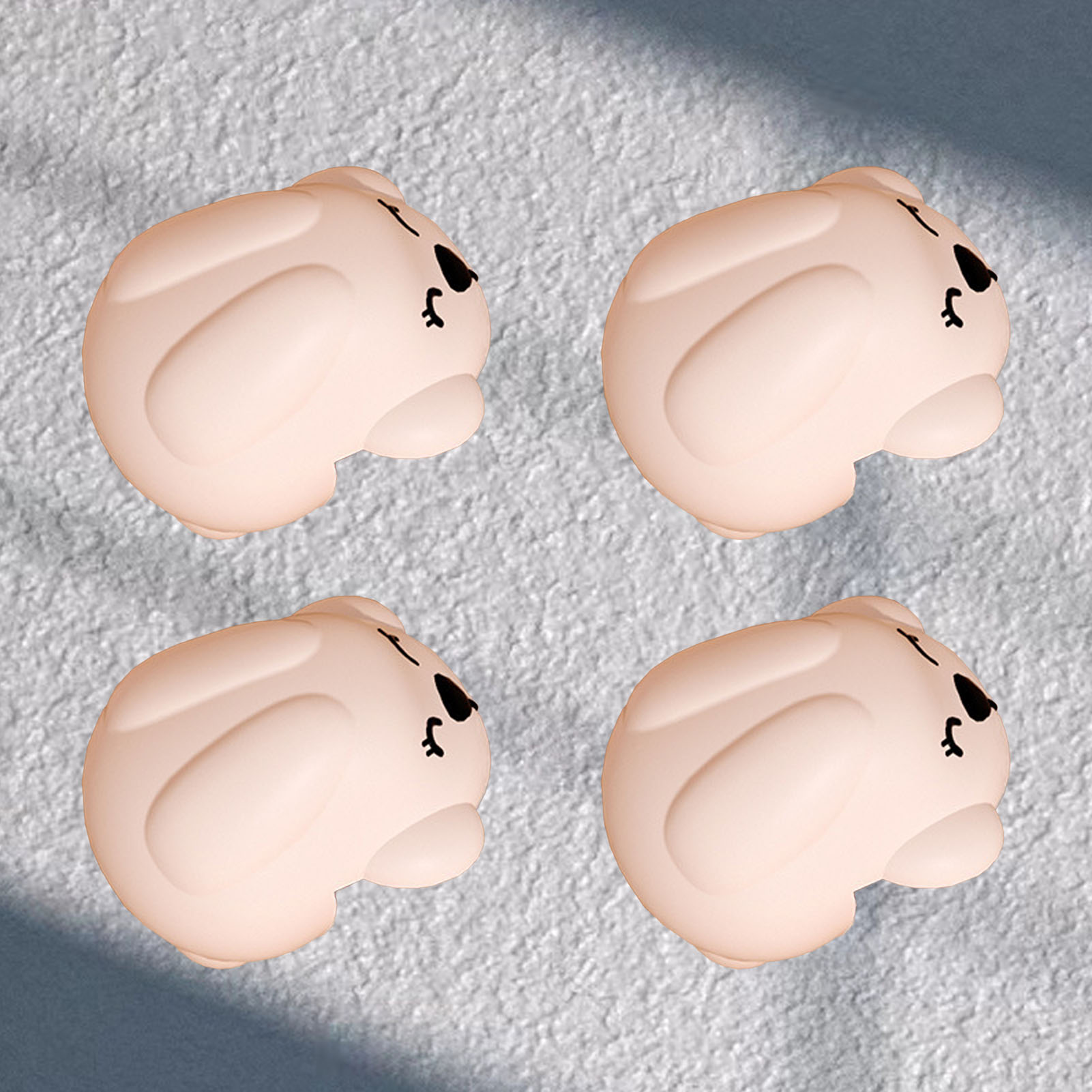 Set Mit 4 Eckenschützern, Sicherheitspuffern, Cartoon-design, Kindersicherheit, Eckenschützern Für Möbel, Rosa Hase.