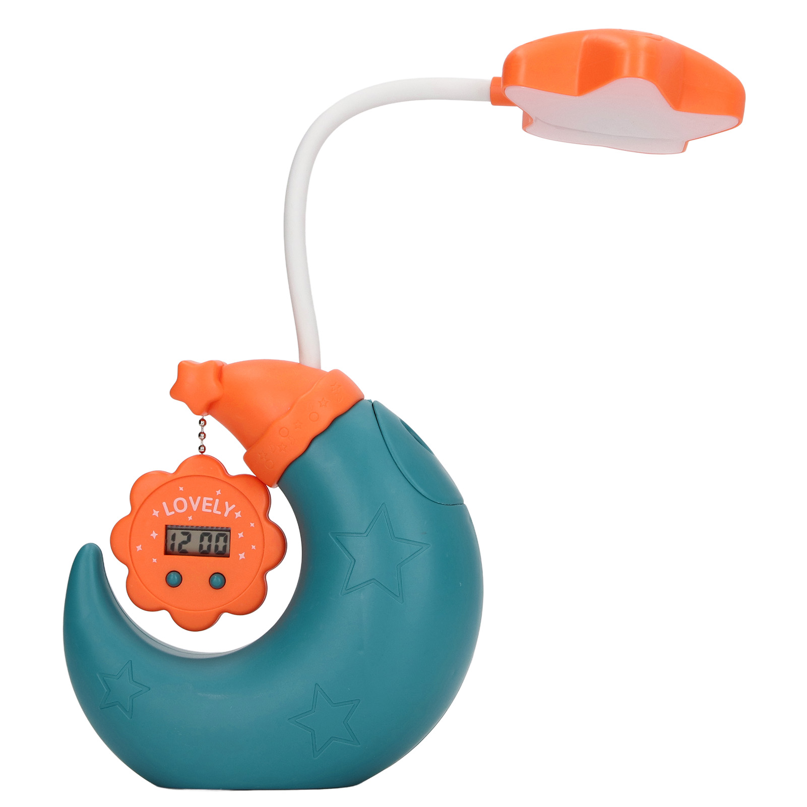 Tischlampe Mit Stifthalter, Usb-ladefunktion, Augenschutz, Led-tischlampe Für Kinder Mit Spiegel Und Elektronischer Uhr, In Grün.