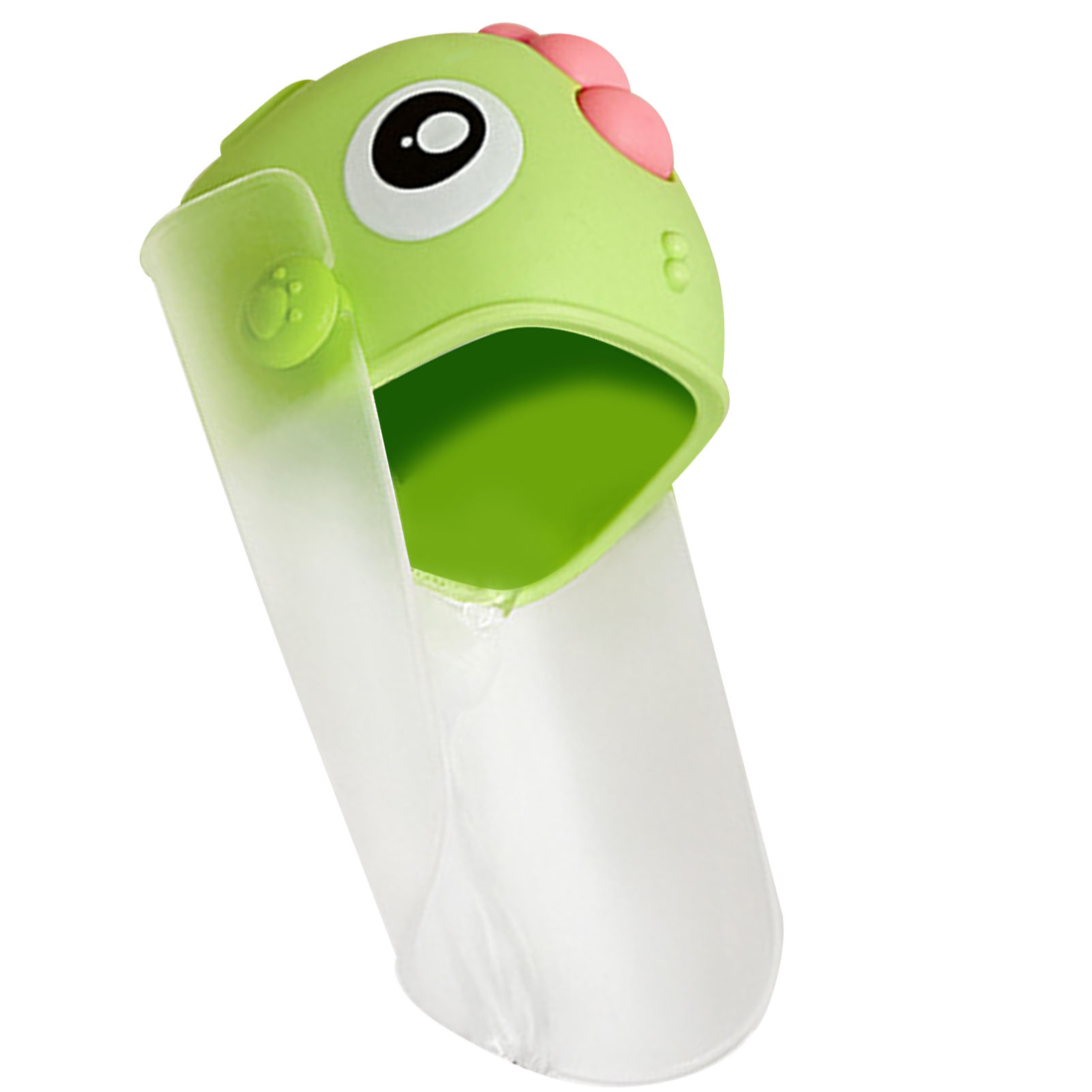 Kinderarmatur-aufsatz, Sicherer Und Lustiger, Dinosaurierförmiger Aufsatz Für Waschbecken Und Badewannen, 13,5 Cm, Grün.
