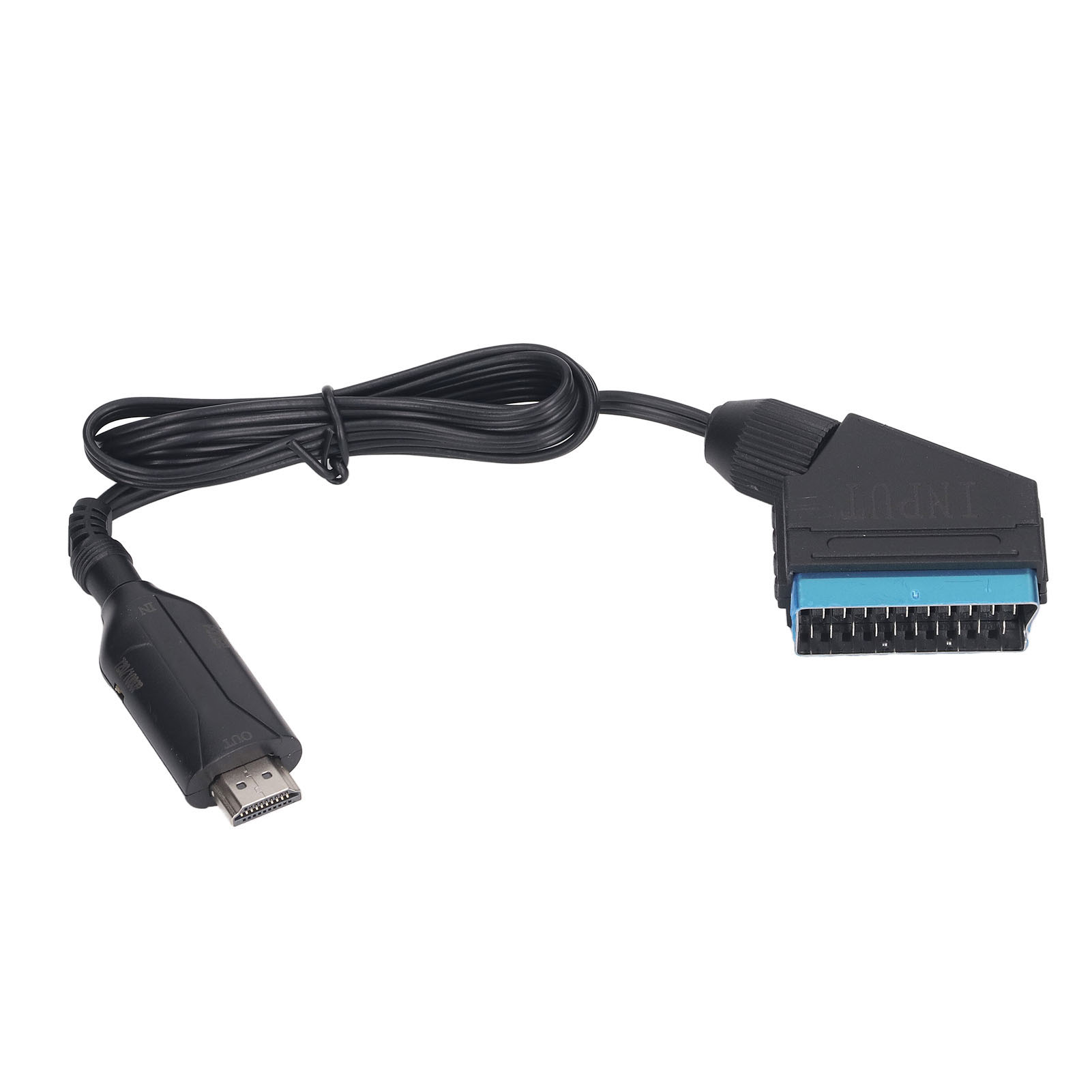Scart-zu-hd-multimedia-interface-konverter (720p/1080p) Für Videorecorder, Vhs- Und Dvd-player, Schwarz
