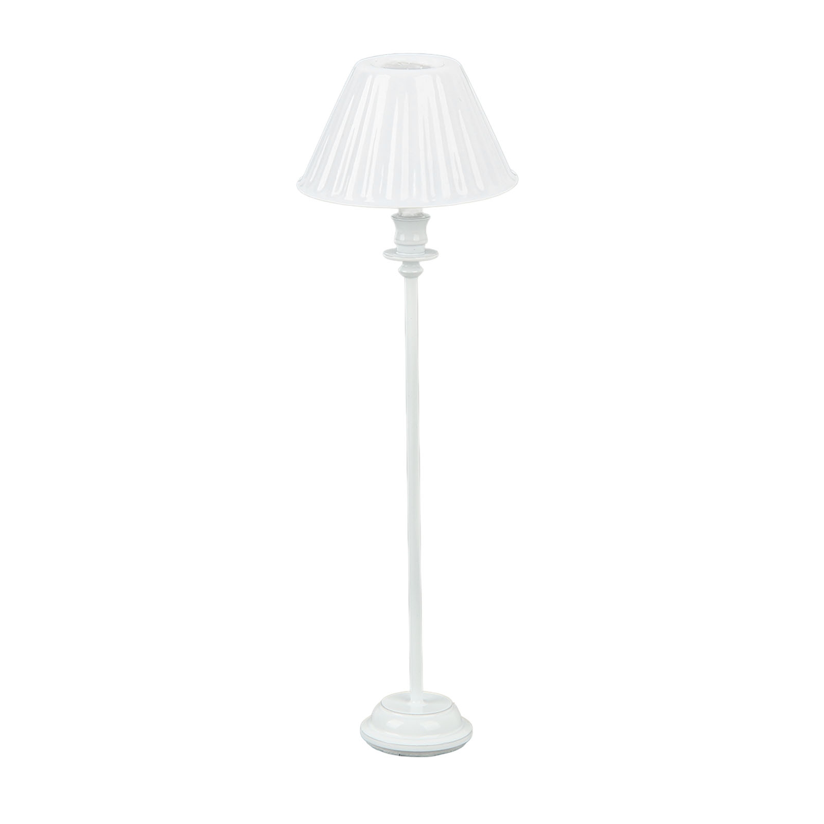 Miniatur-stehlampe Für Puppenhäuser, Mit Weißem Muschelmuster, Elegantem Retro-stil, Möbelstück Zum Selbstzusammenbauen, Puppenhaus-stehlampe Im Maßstab 1:12.