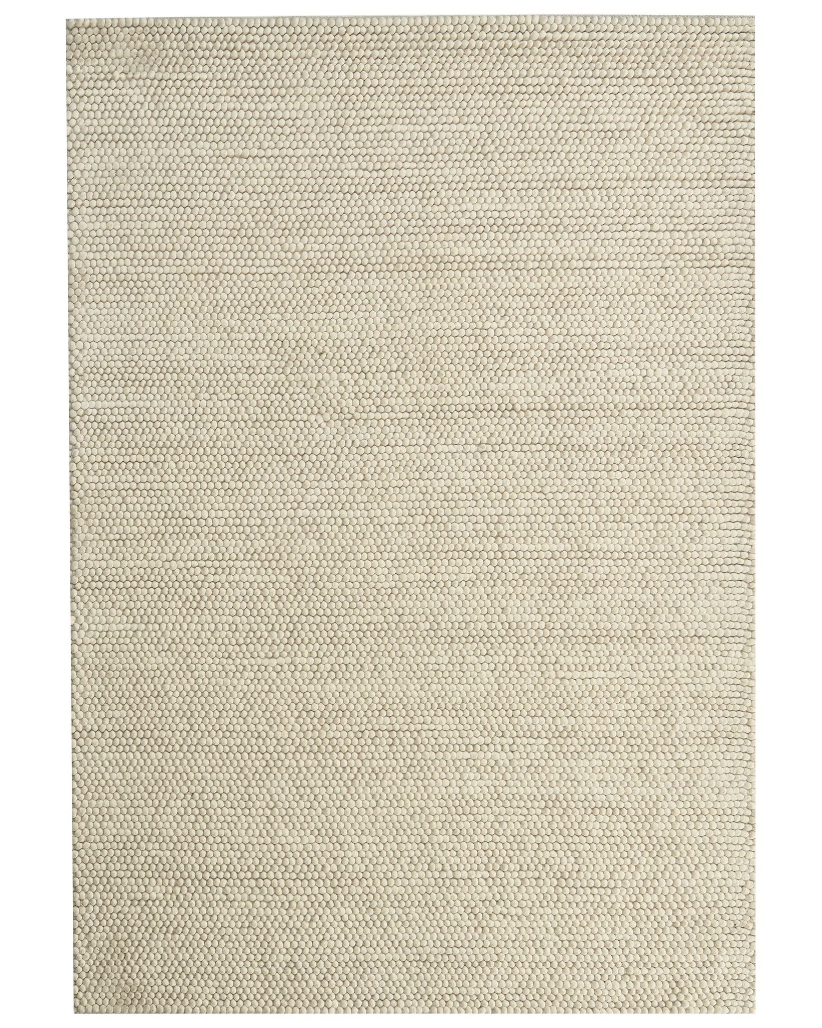 Teppich Kordea Hellbeige 160 X 230 Cm Wolle
