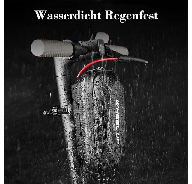SURFOU Scootertasche für Roller, Rollertasche Front Tube Bag Groß Lenkertasche Wasserfest (E Scooter Tasche für Roller, Große Kapazität Roller Tasche, wasserdichte Front Tube Bag mit Eva Hard Sell, Lenkertasche Escooter, E Scooter Zubehör - Wasserdichte Tasche, verstellbarer gurte-geeignet für meisten Roller/elektronischen Falträder, Vordertasche für Elektroroller, 1-tlg., Hohe Kapazität, 2-Liter-Fassungsvermögen), Kompatibel mit xiaomi e scooter, Sedway Ninebot und mehreren Modellen