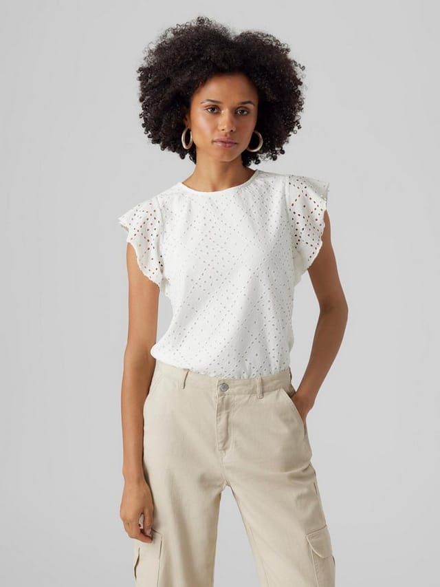 Vero Moda Funktionsbluse Tassa (1-tlg) Lochmuster