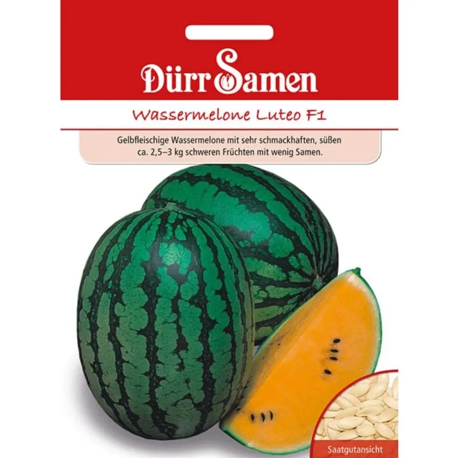 Dürr Samen Orangefleischige Wassermelonen Luteo F1 Saatgut