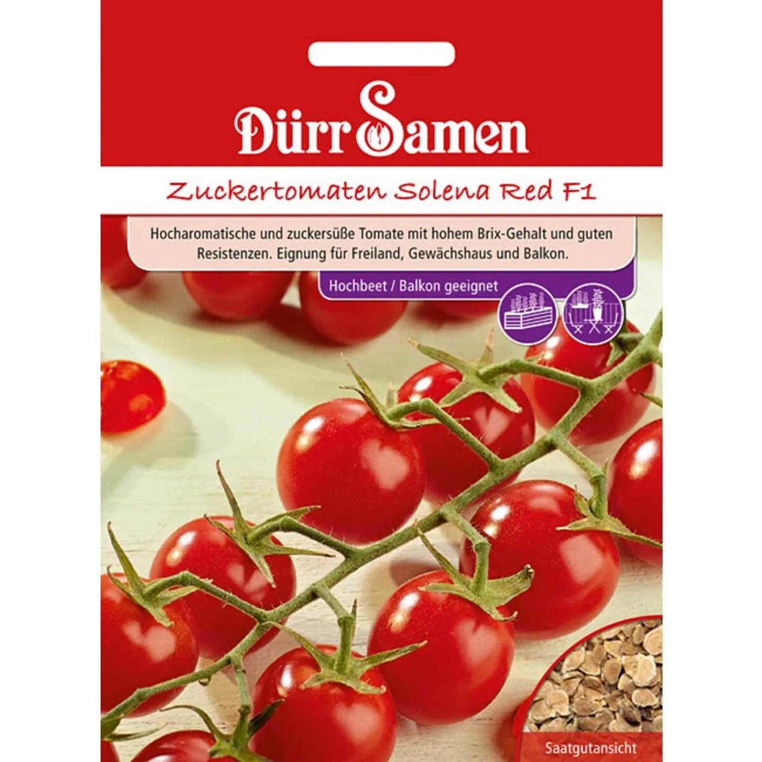 Dürr Samen Zuckertomaten Solena Red F1 Saatgut