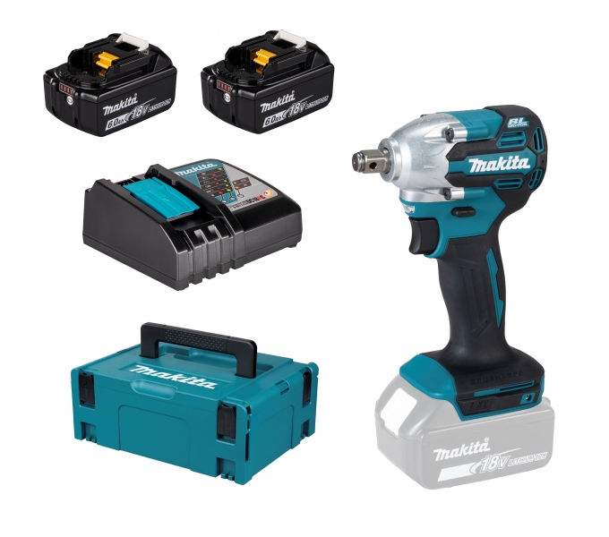 Makita DTW210RGJ 2x 6Ah Akku + Ladegerät im MAKPAC Bild 2