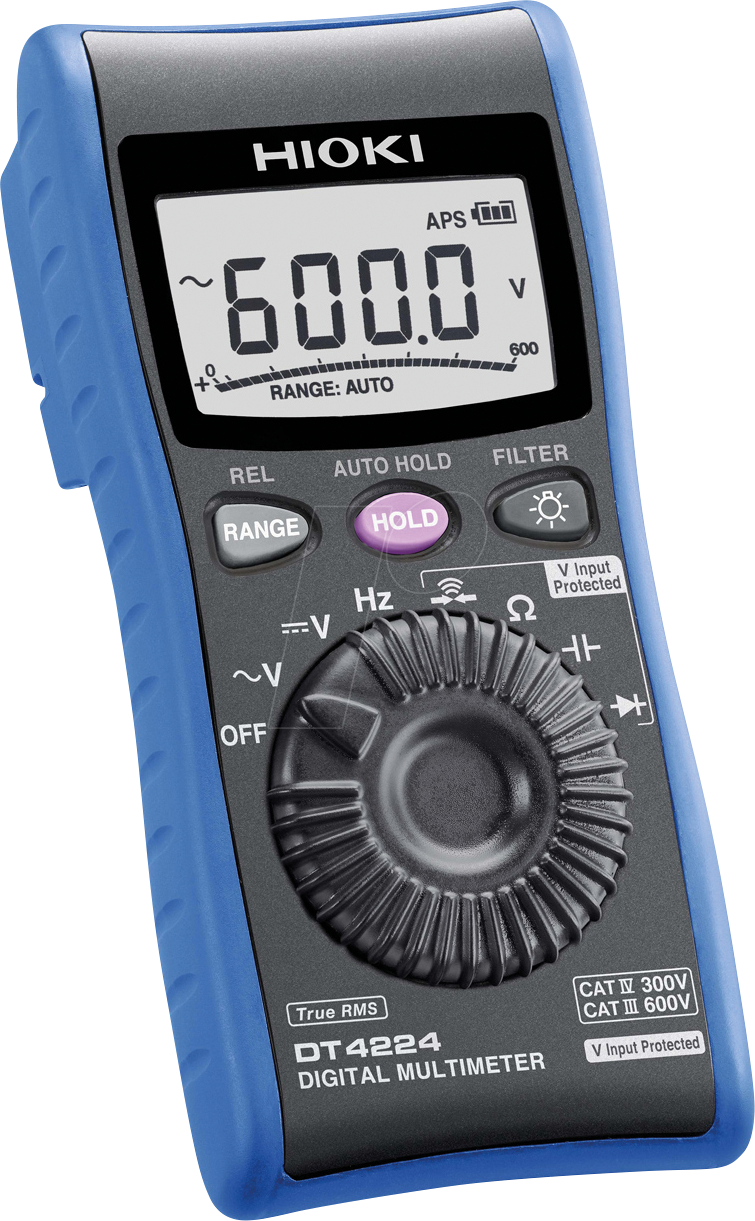 HIOKI DT4224 - Multimeter, DT4224, 6000 Counts, TRMS, bis 600 V, AC/DC