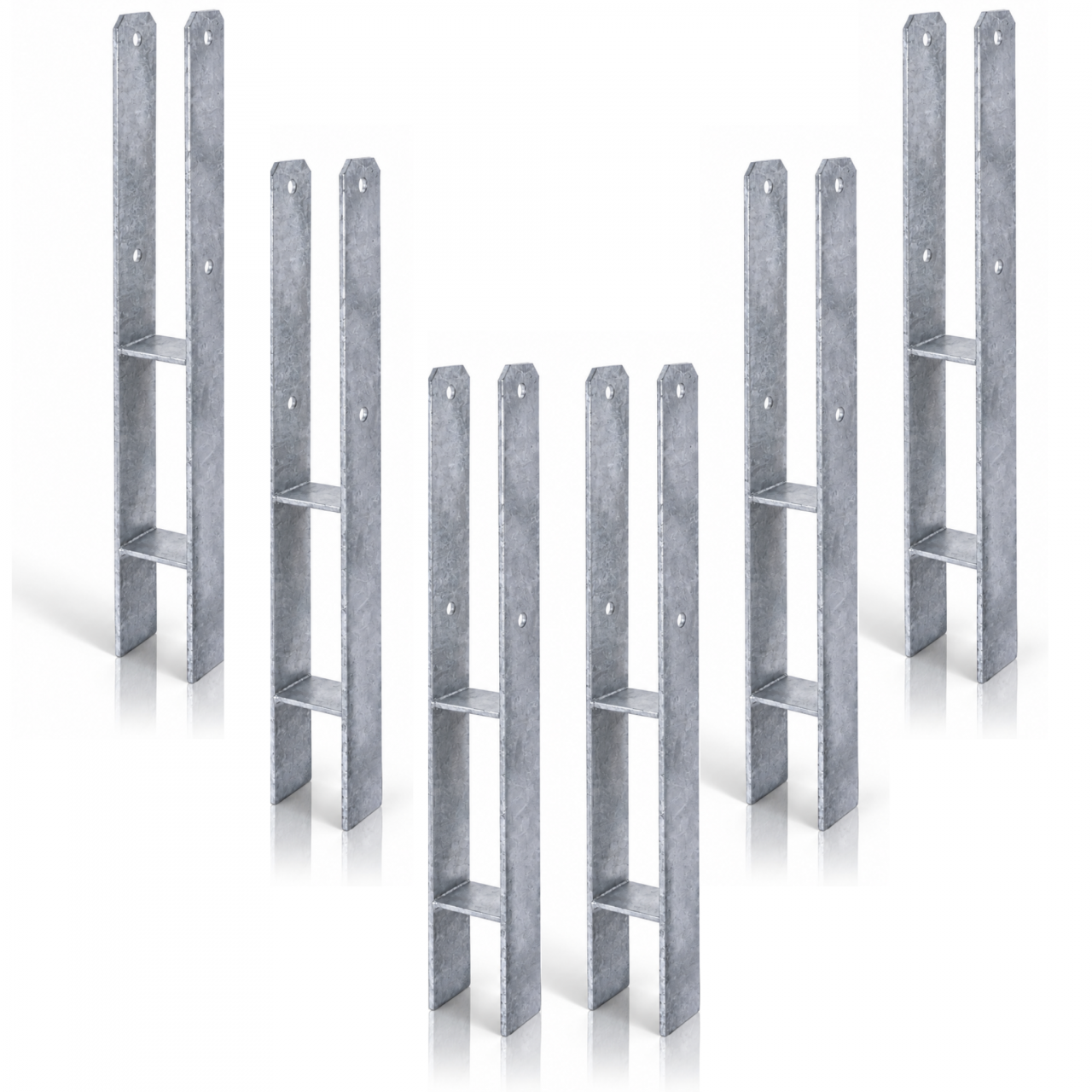 HPfostenträger zum Einbetonieren 071 x 600 5 mm 6erSet