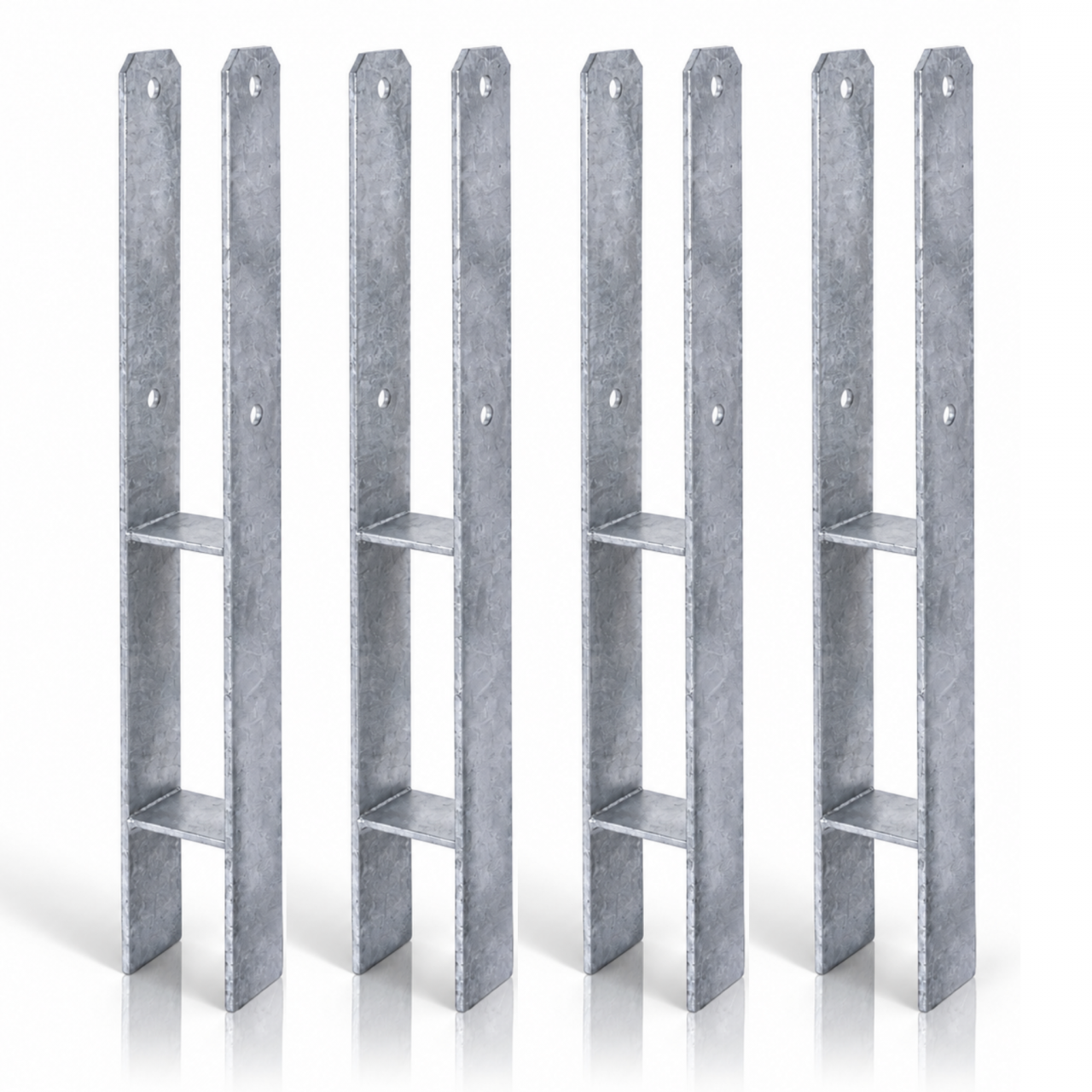 HPfostenträger zum Einbetonieren 071 x 600 5 mm 4erSet