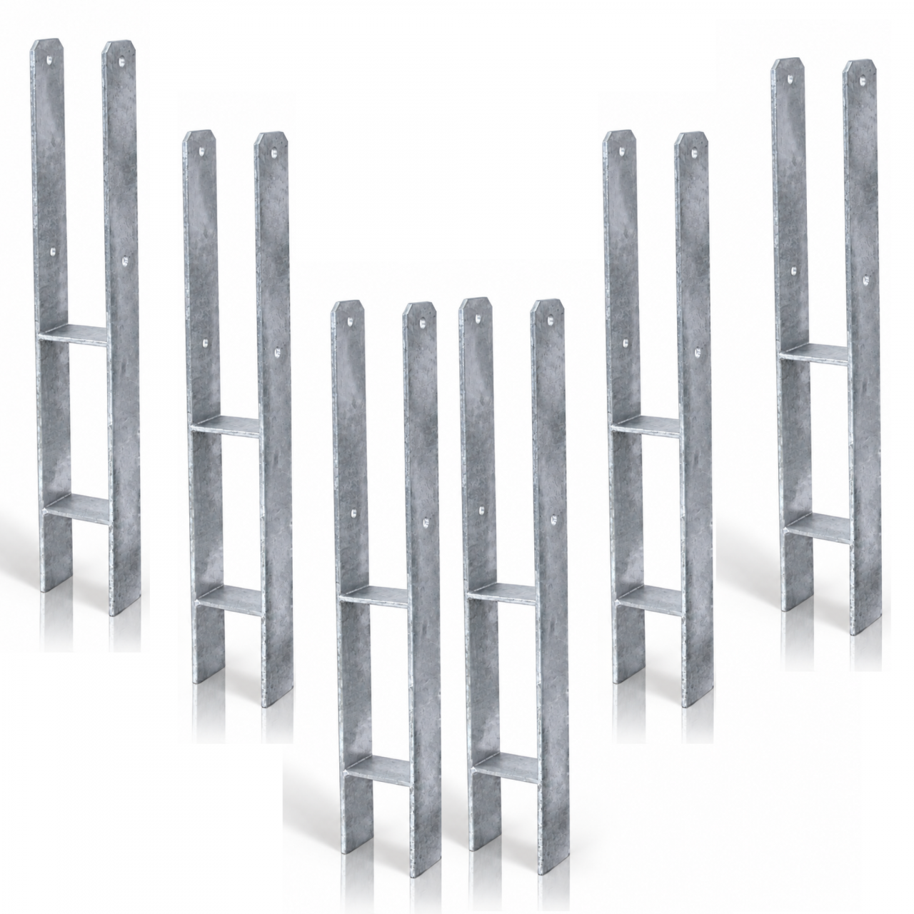HPfostenträger zum Einbetonieren 091 x 600 5 mm 6erSet