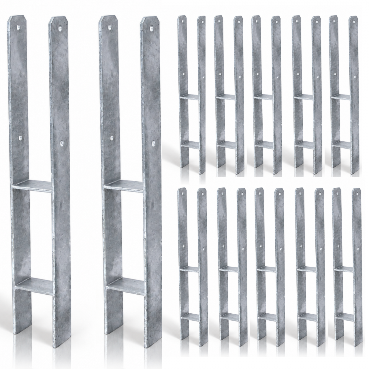 HPfostenträger zum Einbetonieren 091 x 600 5 mm 12erSet